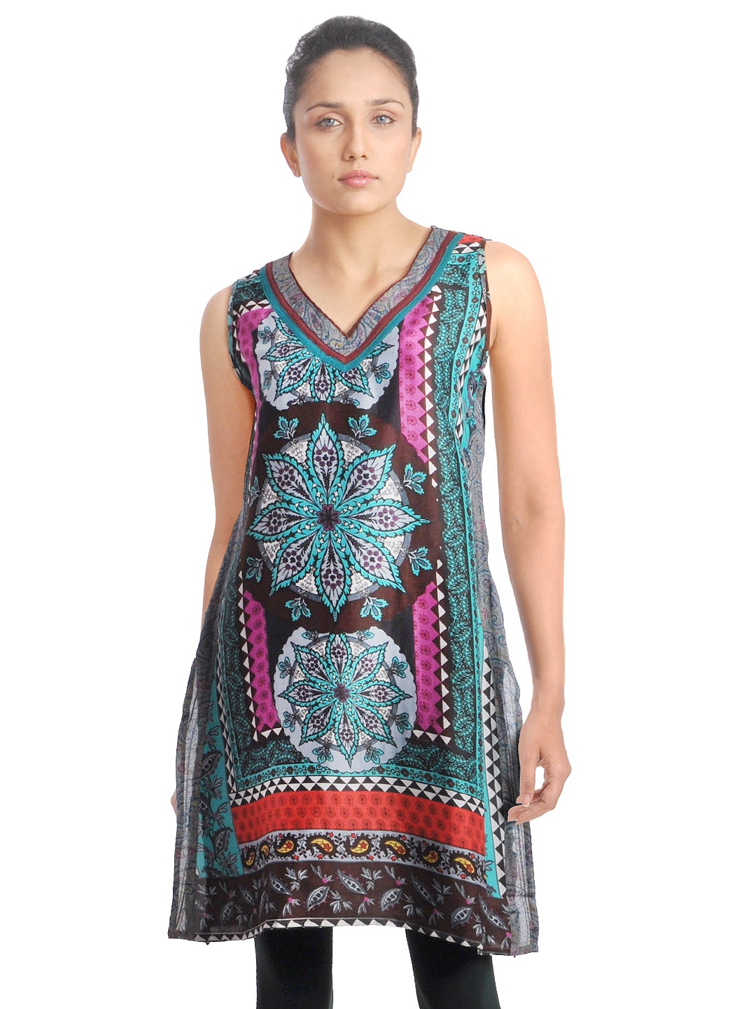 Diva Women Printed Multi Coloured Kurta