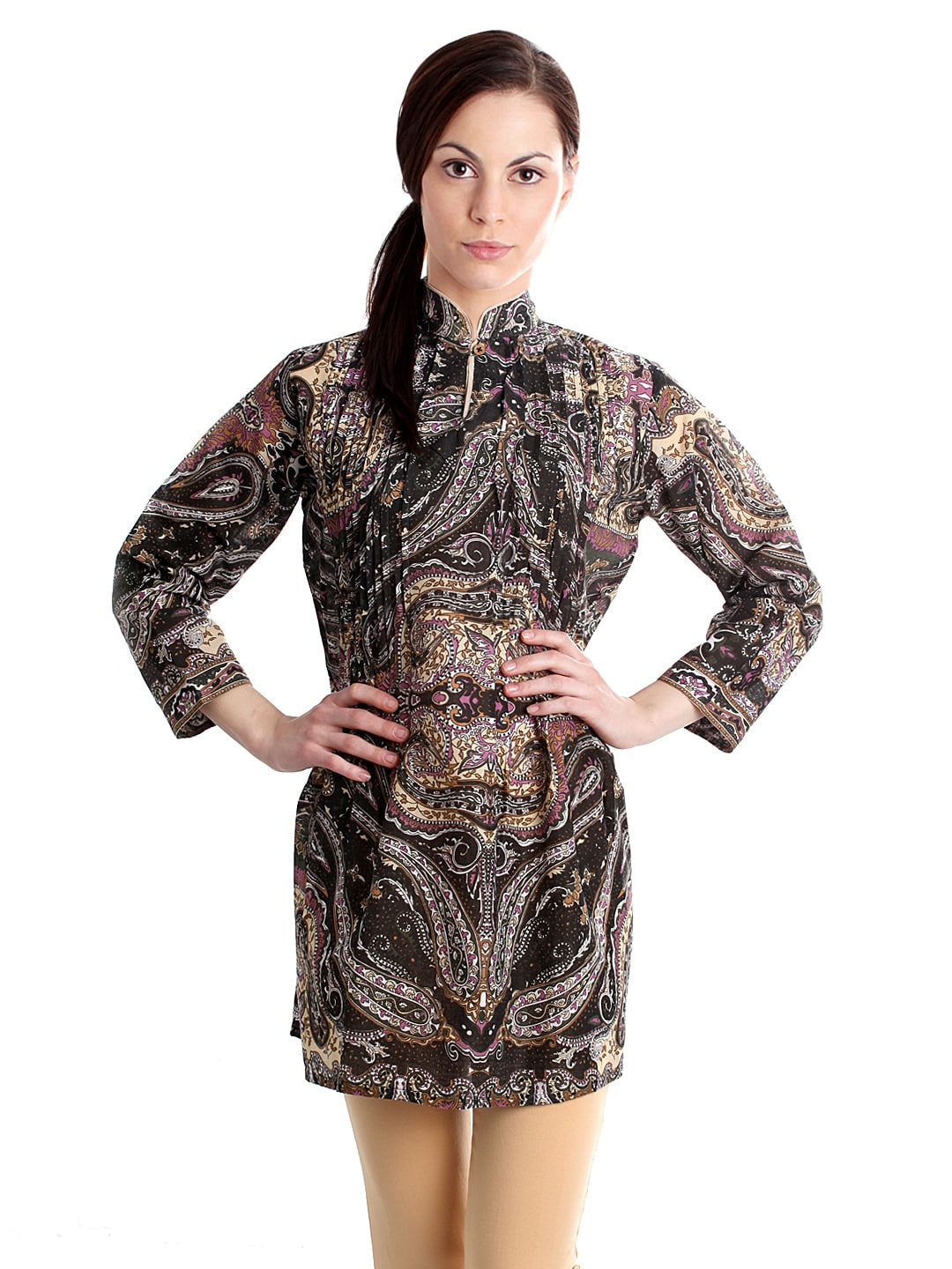 Diva Women Printed Black Kurta