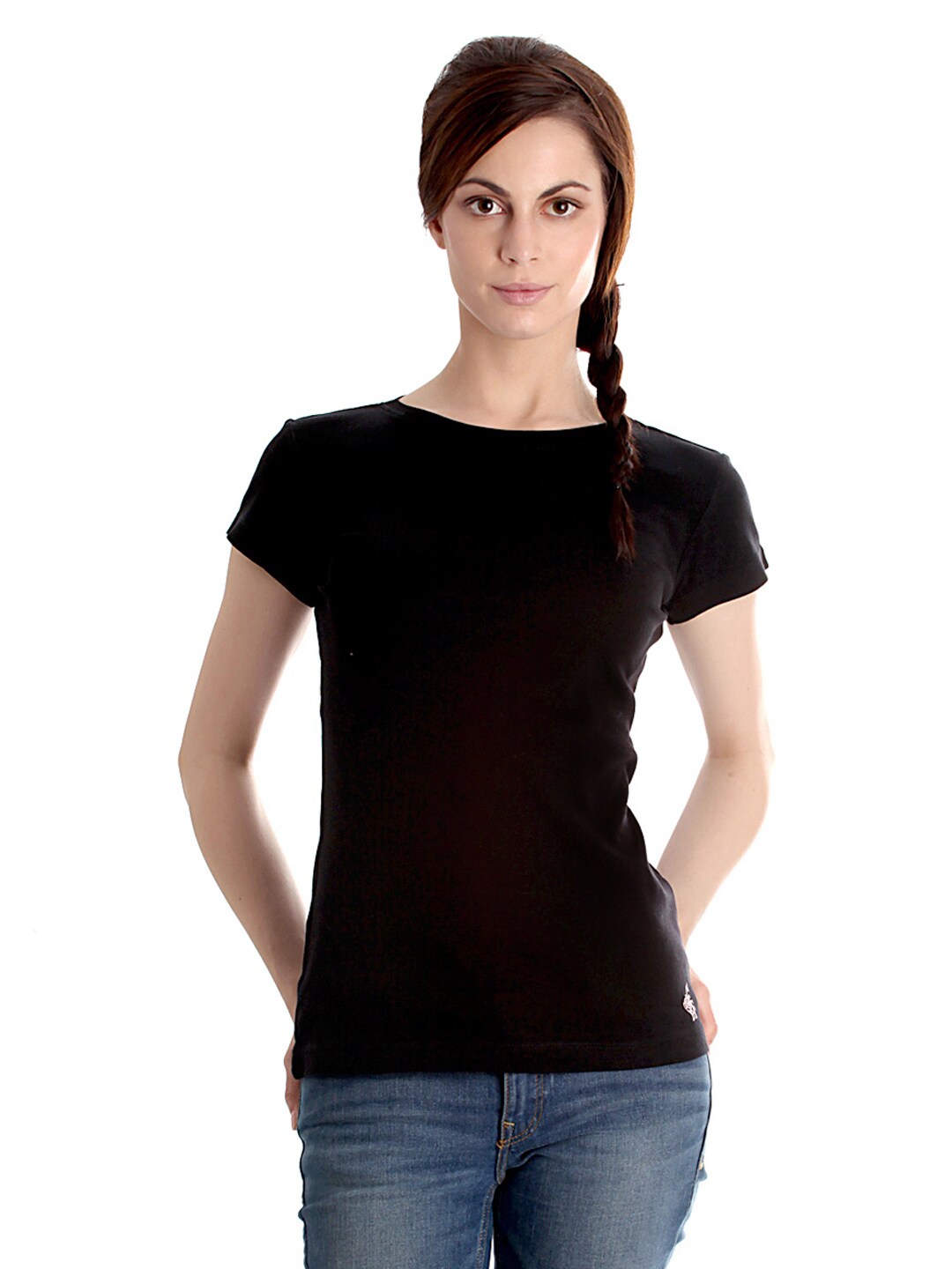 Femella Women Black T-shirt