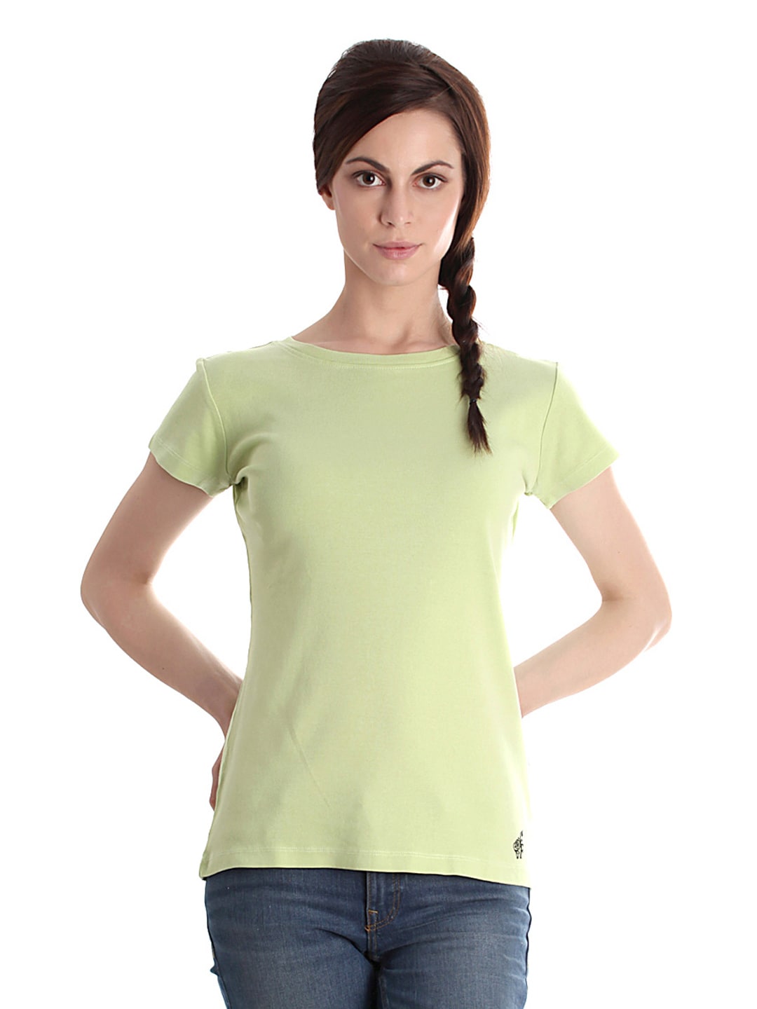Femella Women Lime Green T-shirt