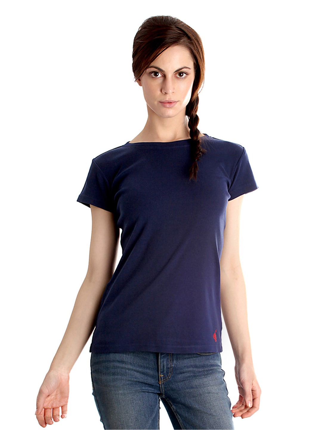 Femella Women Navy Blue T-shirt