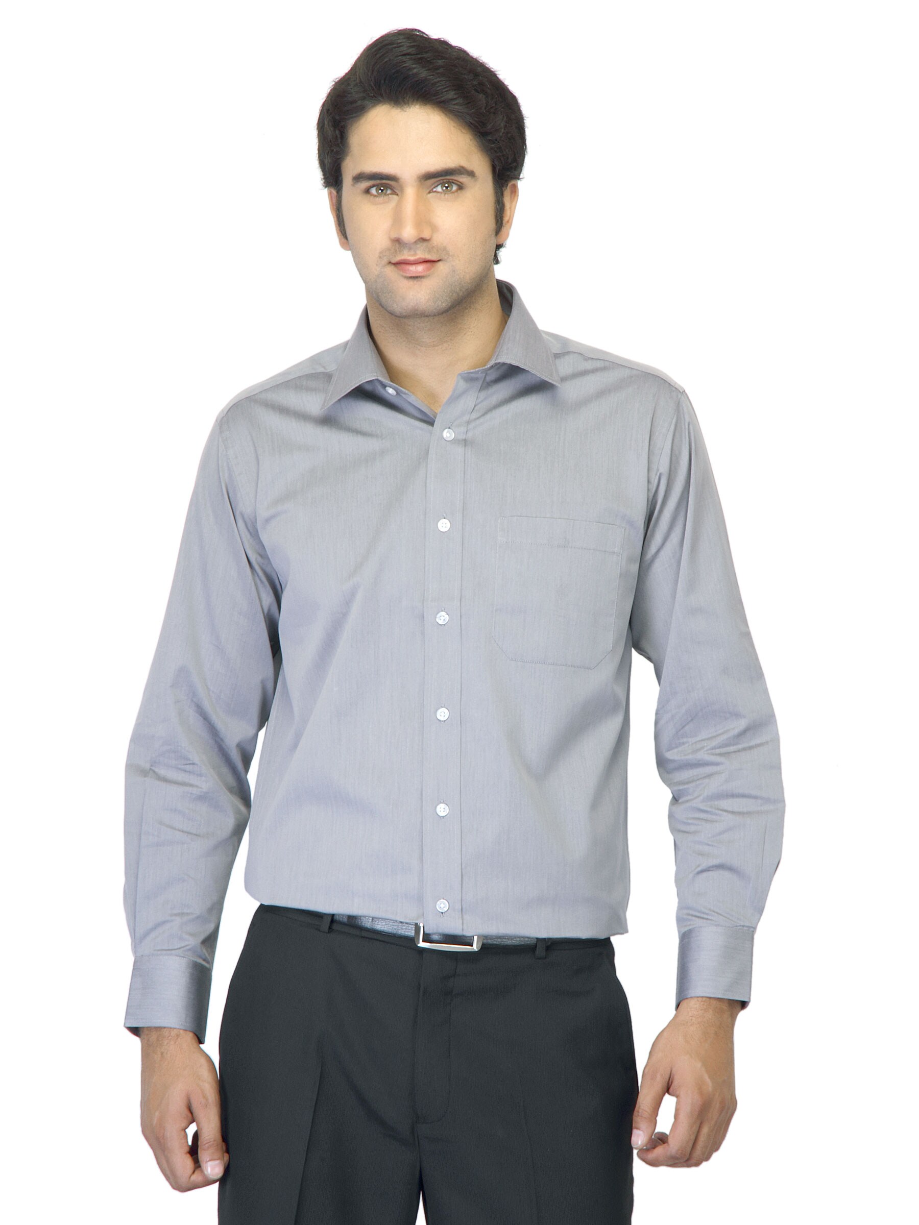 John Miller Men Grey Shirt