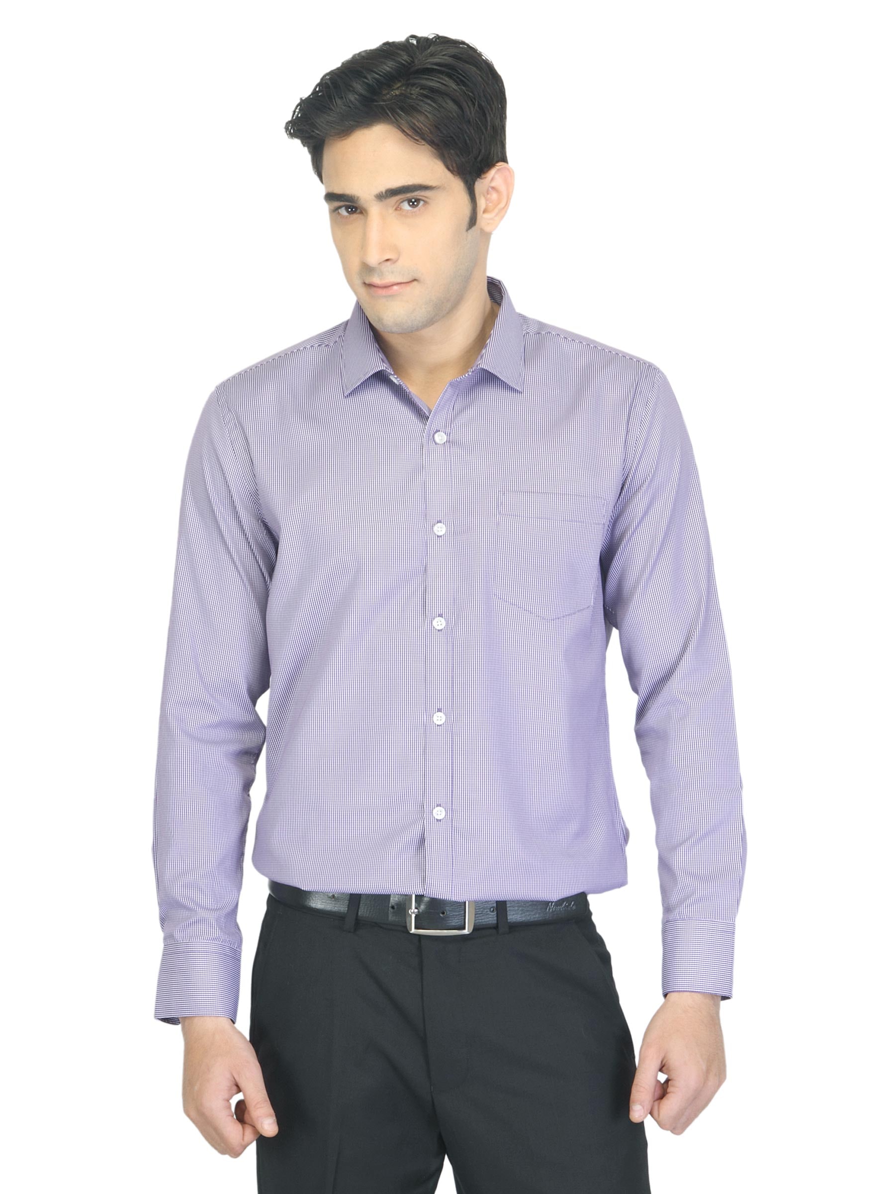 John Miller Men Striped Purple Shirt