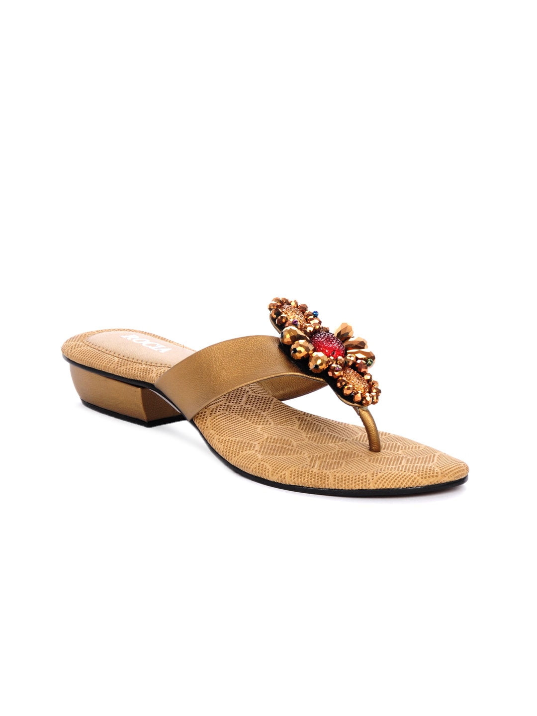Rocia Women Gold Casual Sandals