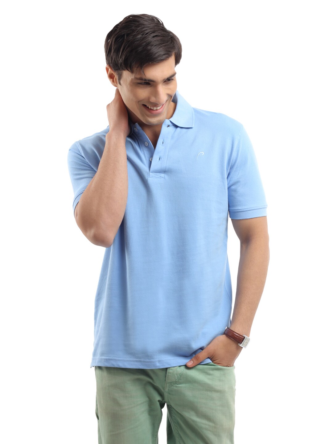 Proline Men Blue Polo T-Shirt