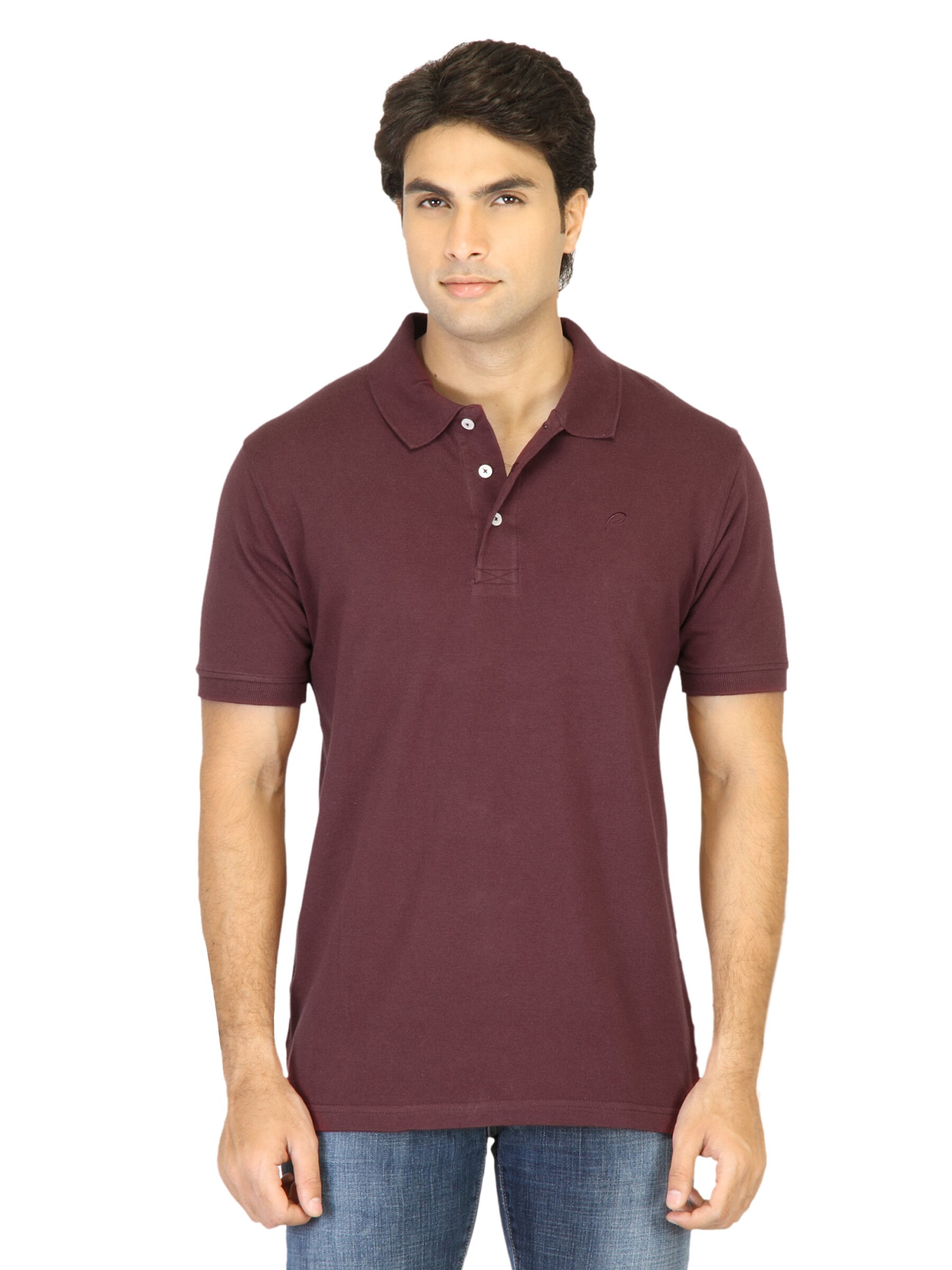 Proline Men Maroon Polo T-Shirt