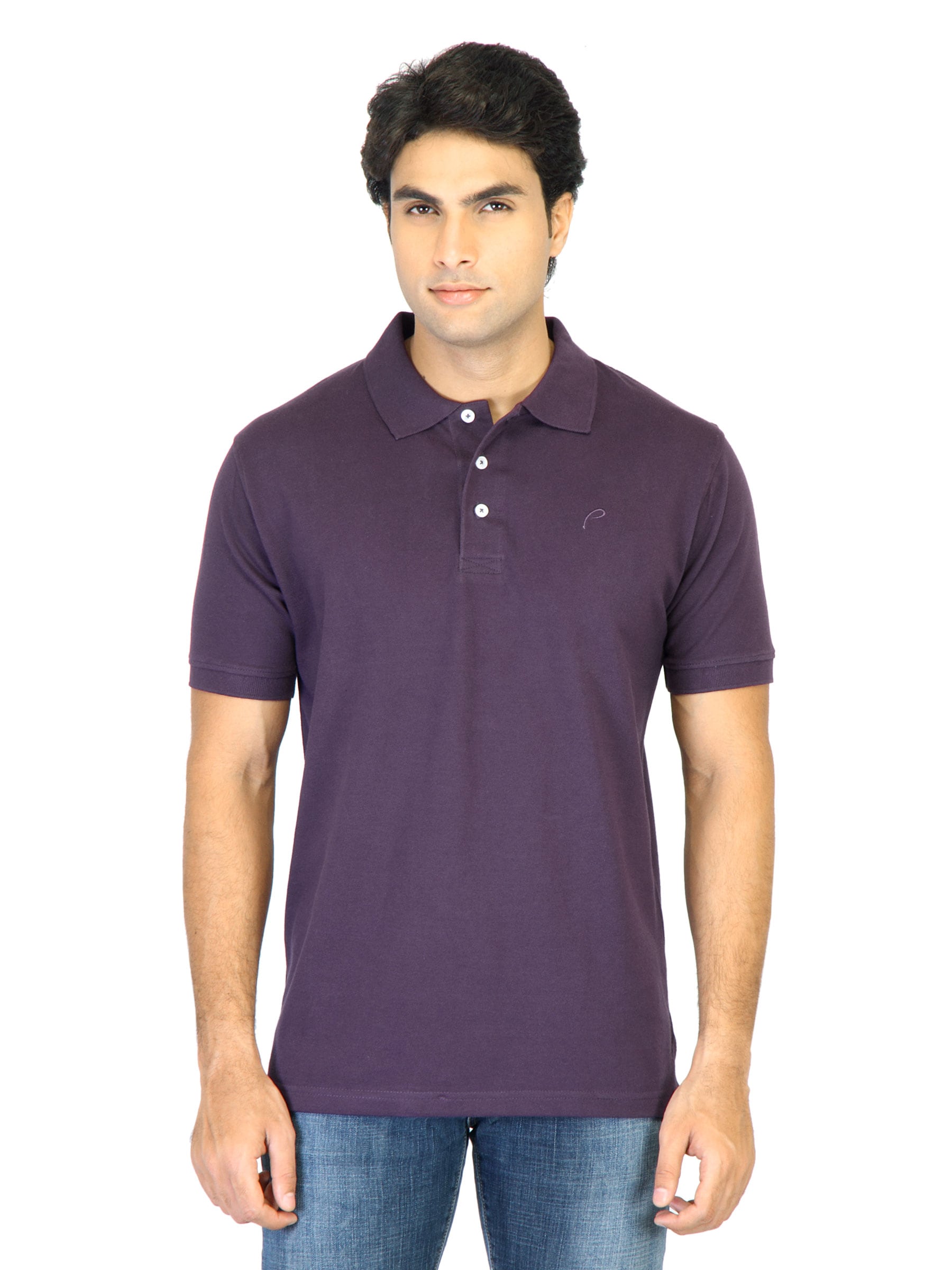 Proline Men Purple Polo T-Shirt