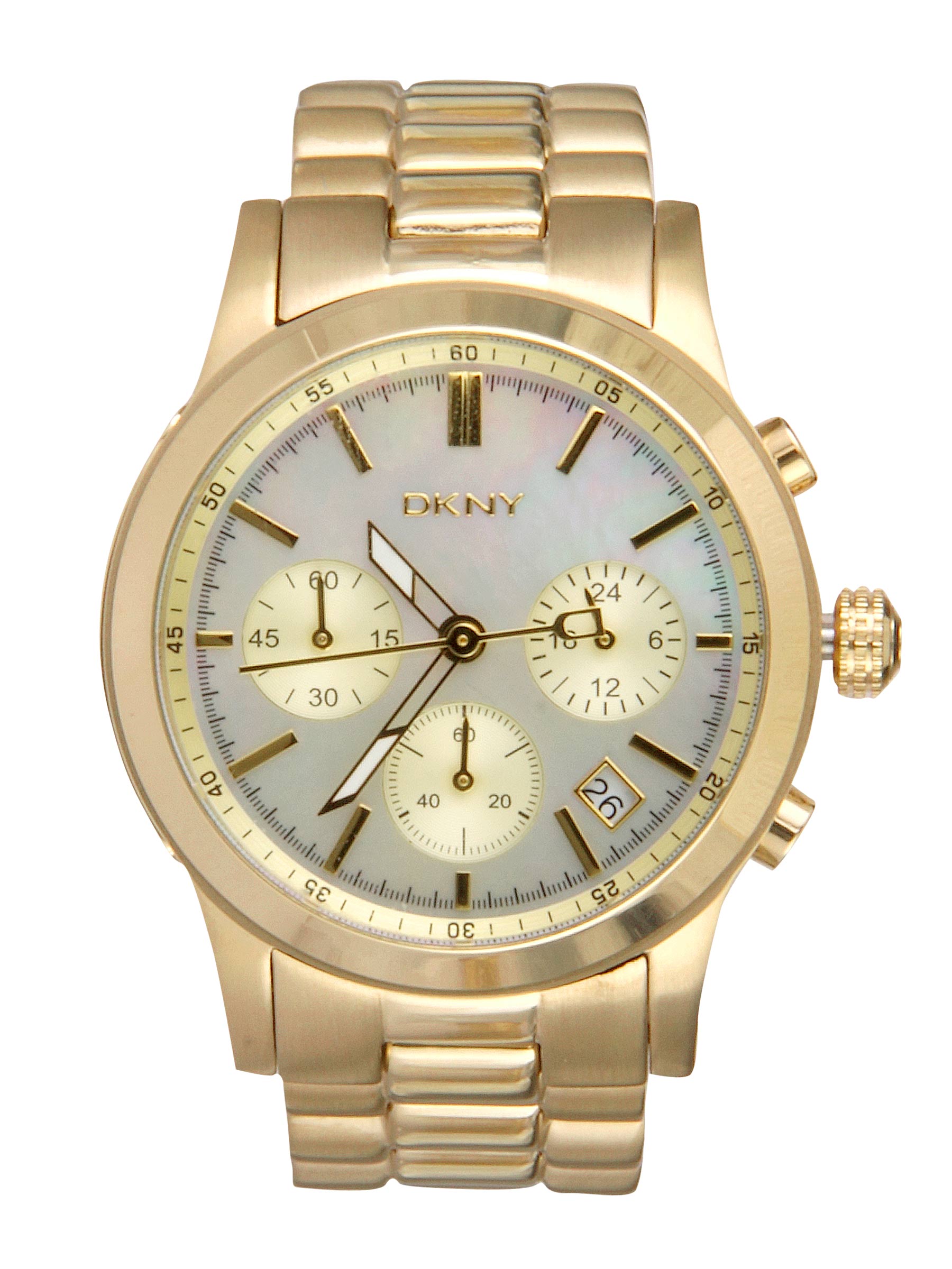 DKNY Women Silver-Toned Dial Chronograph Watch NY8062