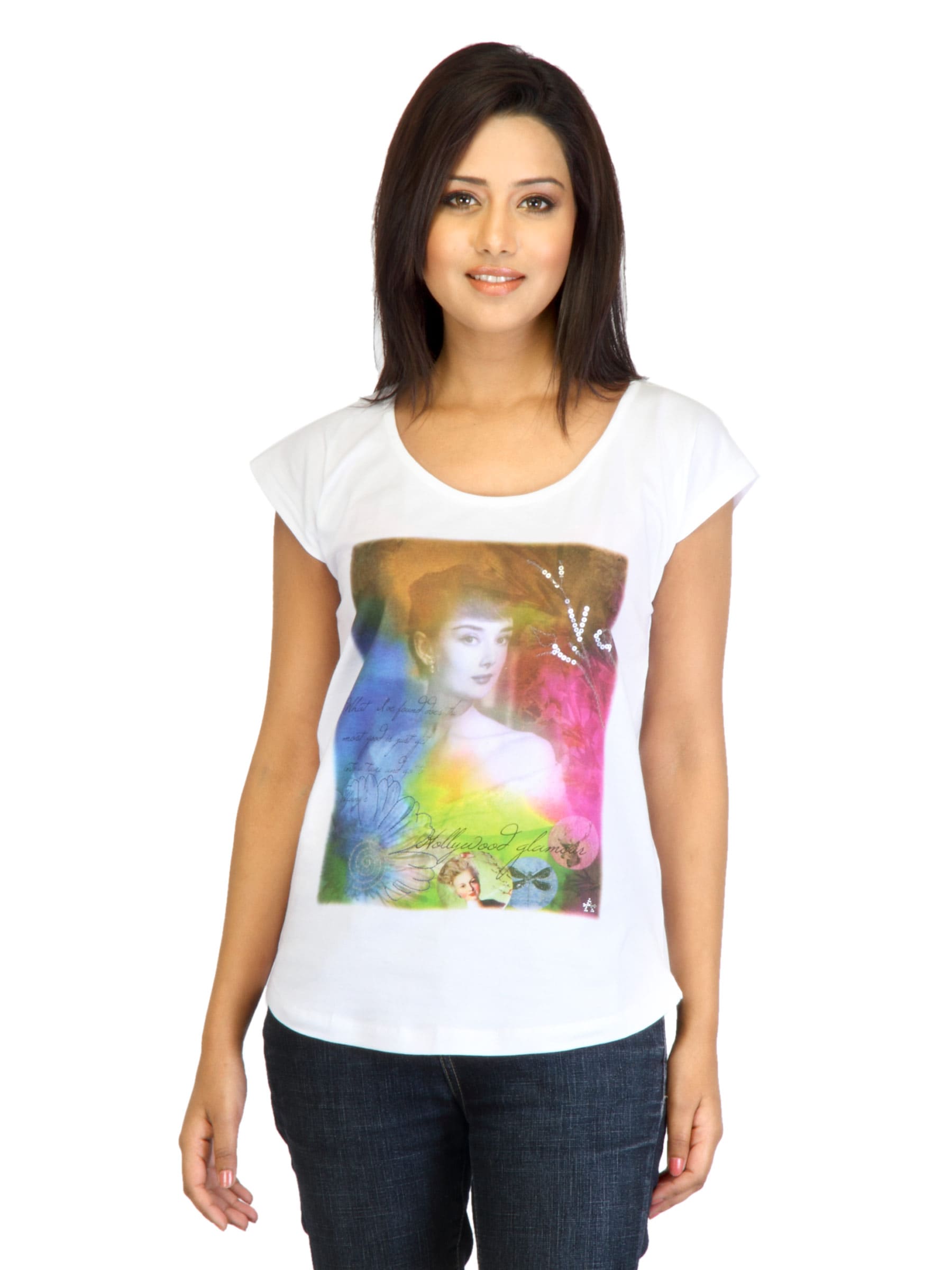 Arrow Woman Printed White T-shirt