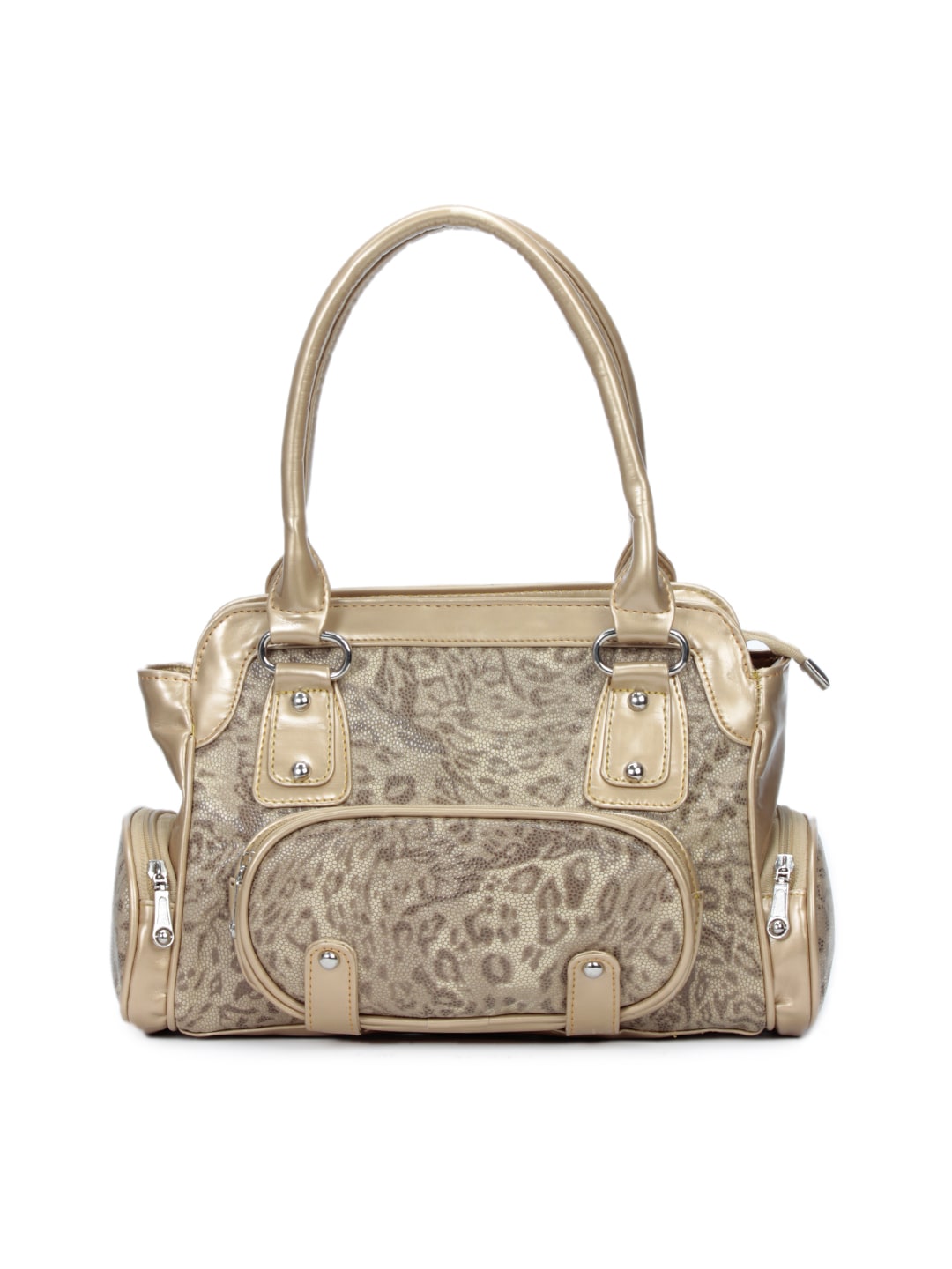 Spice Art Women Leatherette Gold Handbag