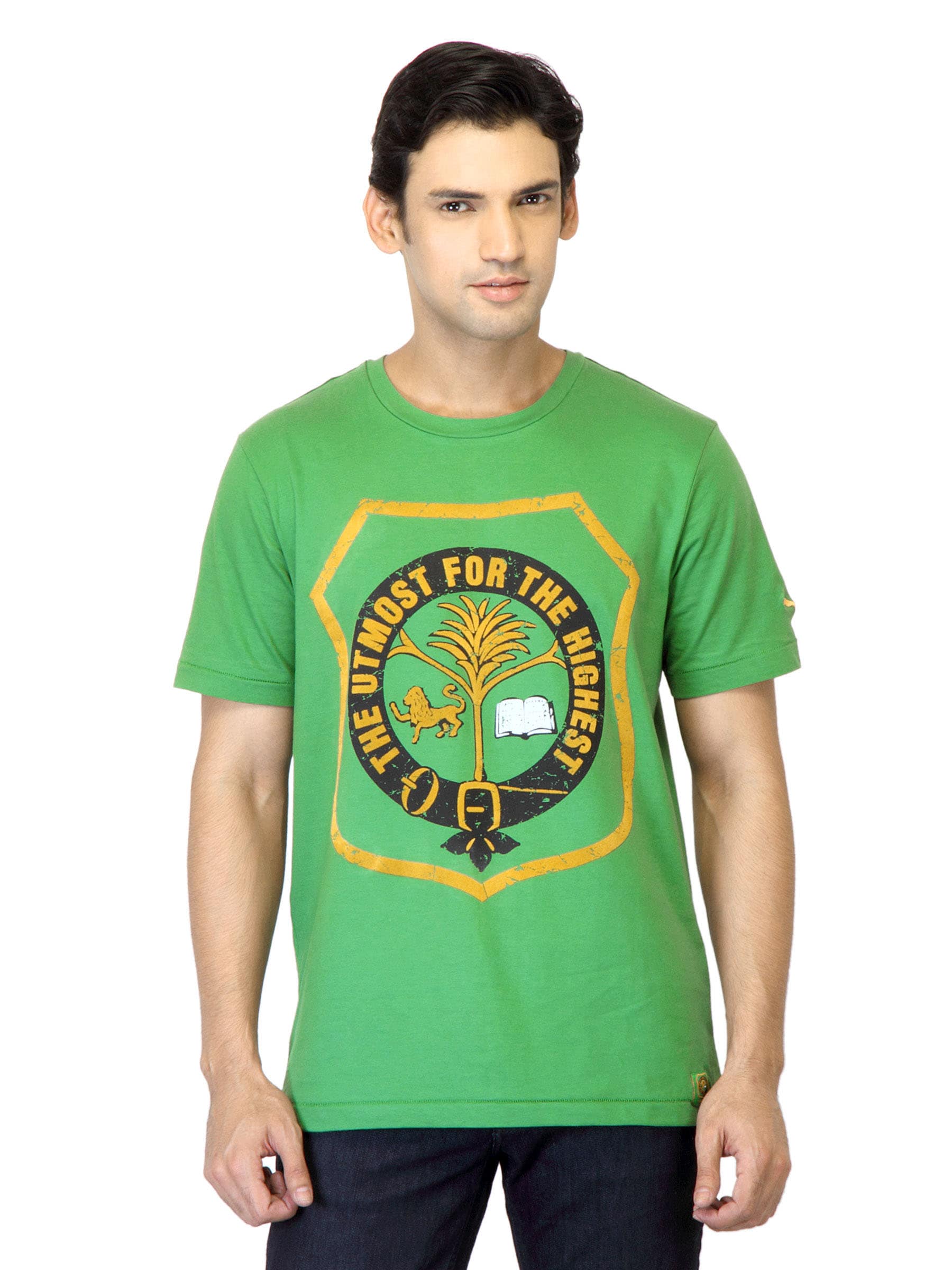 Puma Men Story Graphic Green T-shirt