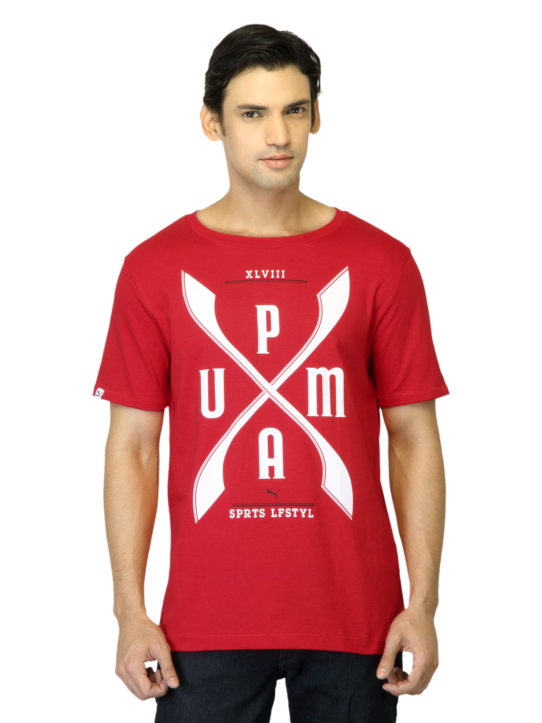 Puma Men Graphic Red T-shirt