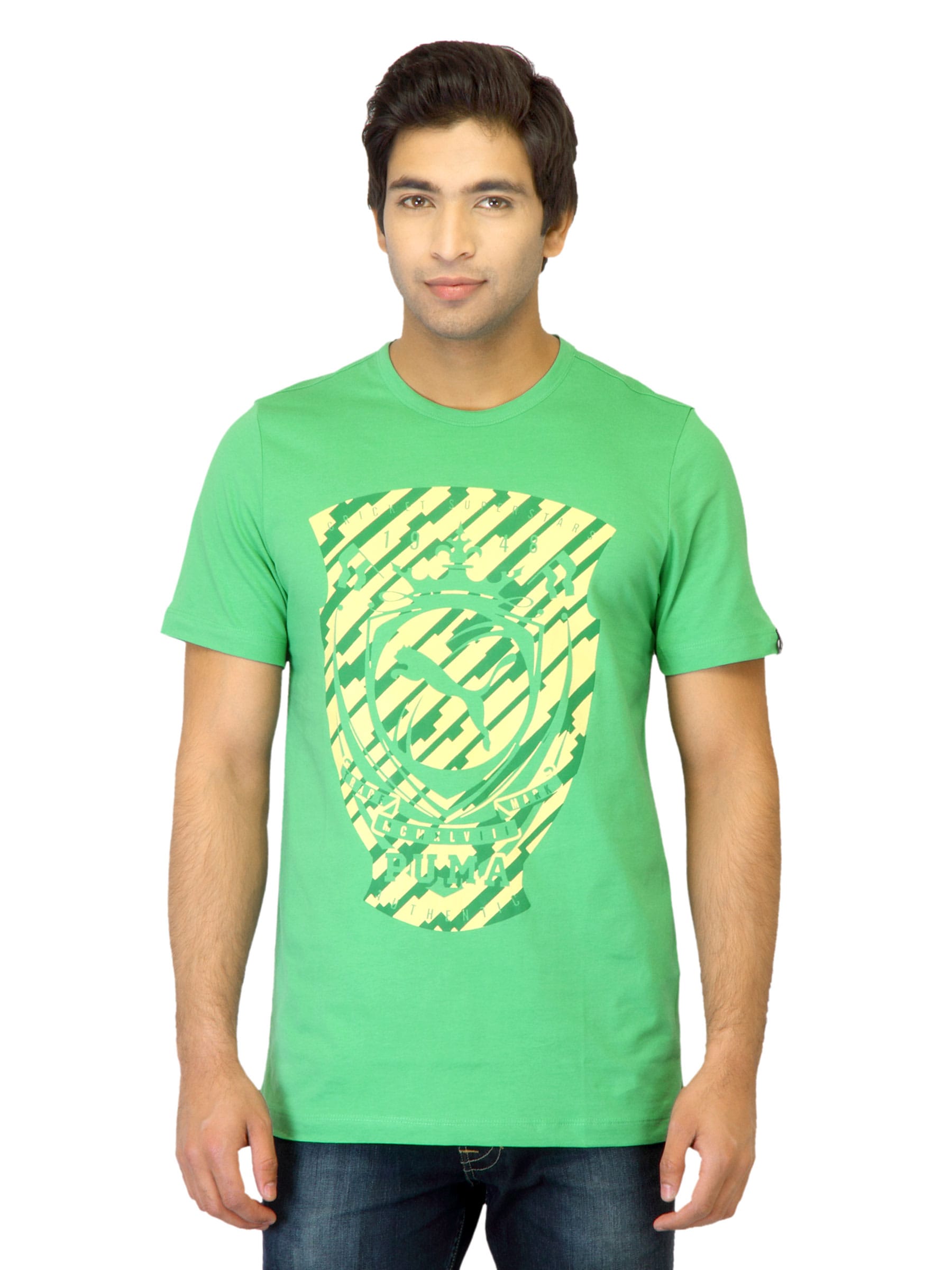 Puma Men Graphic Green T-shirt