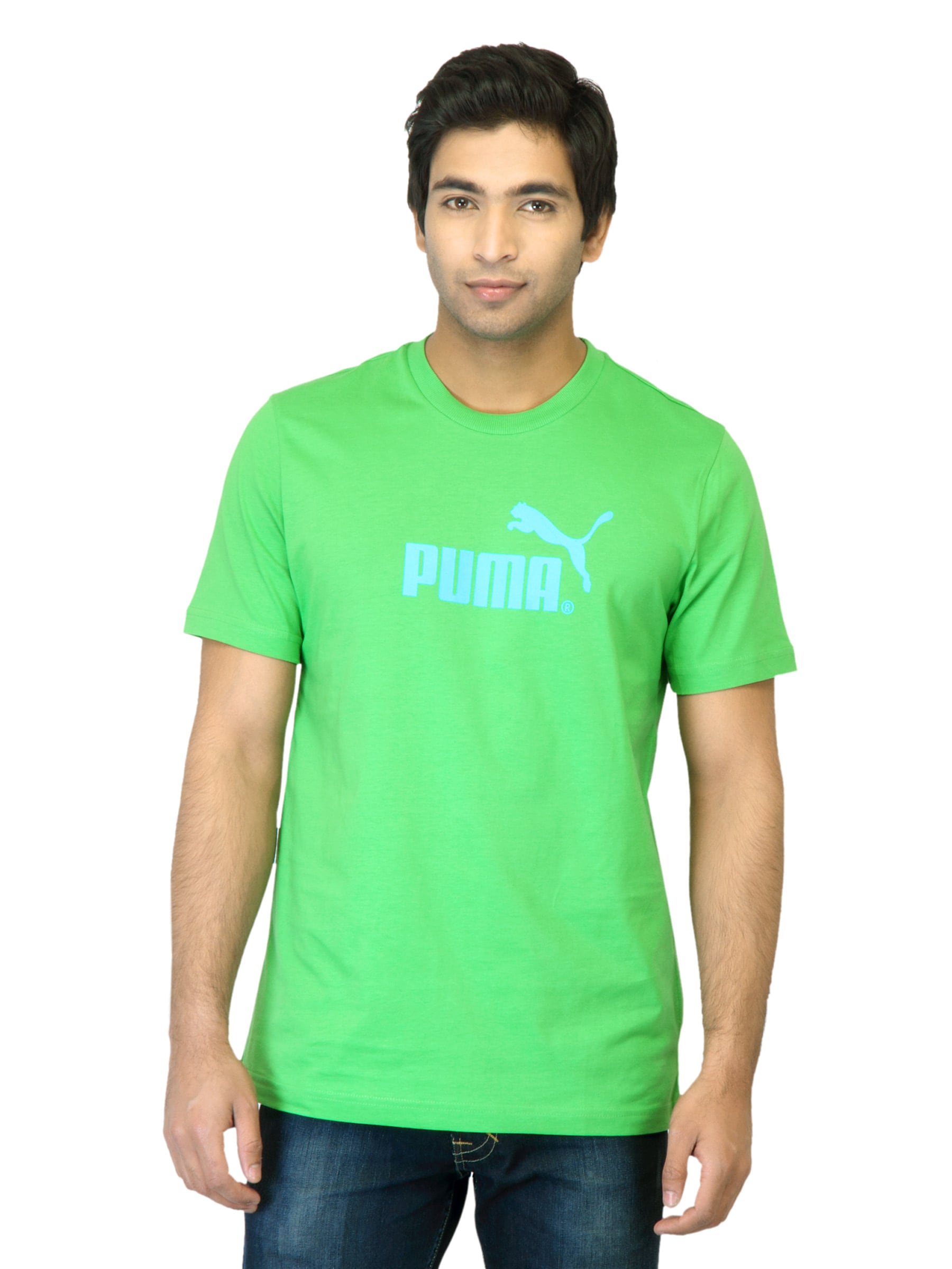 Puma Men Large Logo Green T-shirt