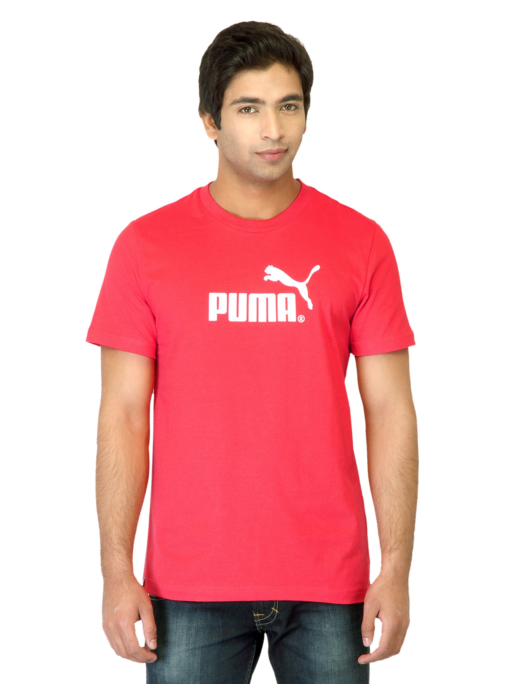 Puma Men Large Logo Red T-shirt