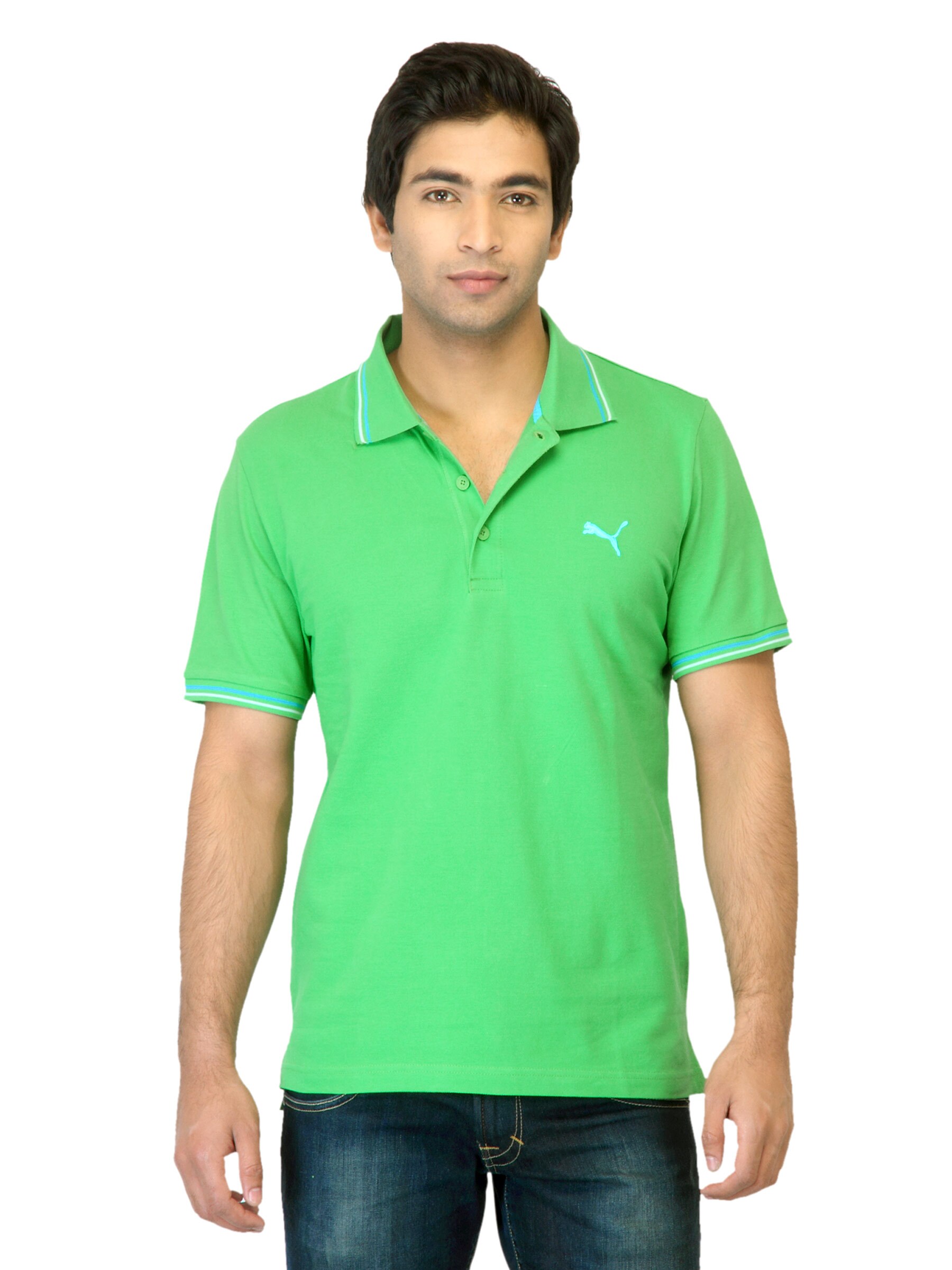 Puma Men Foundation Polo Green T-shirt