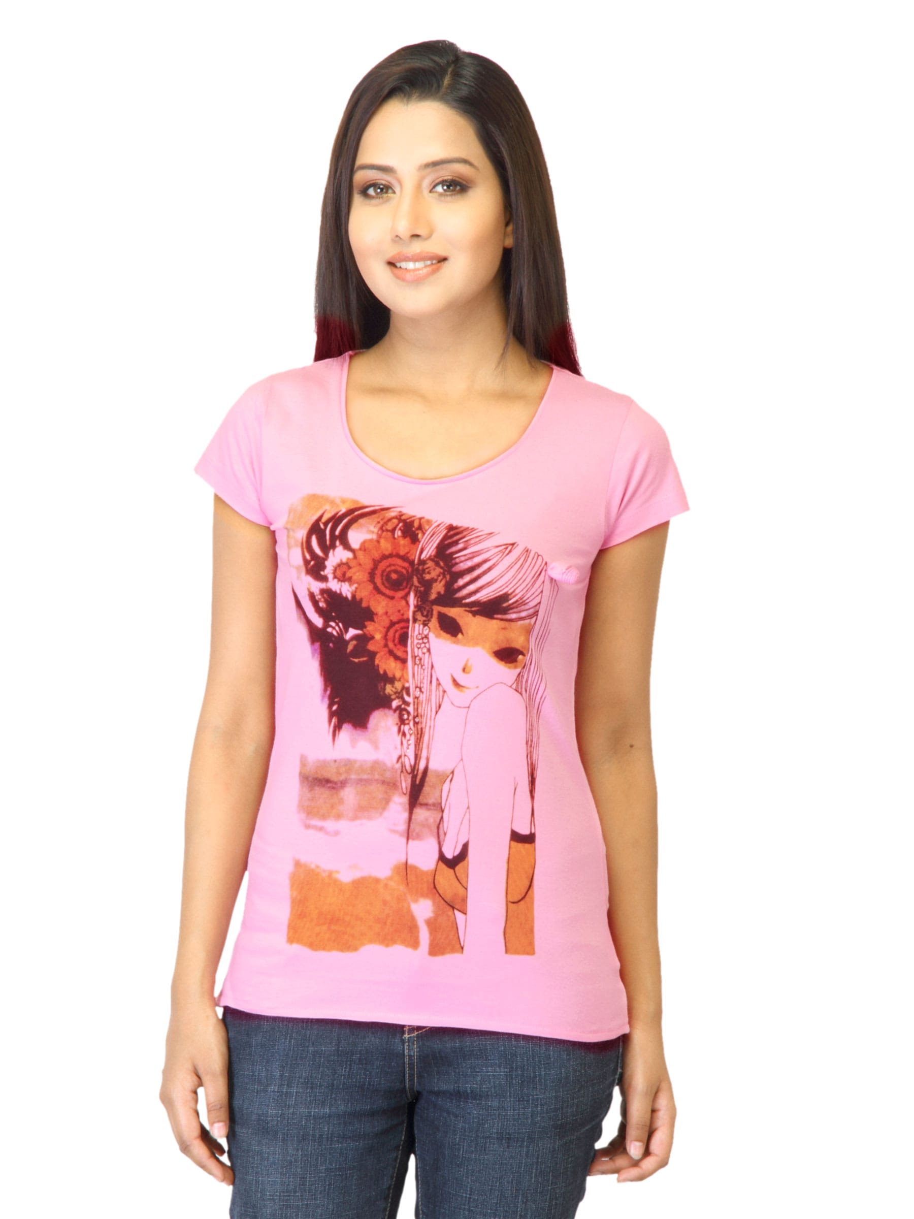 Jealous 21 Women Pink Printed T-shirt