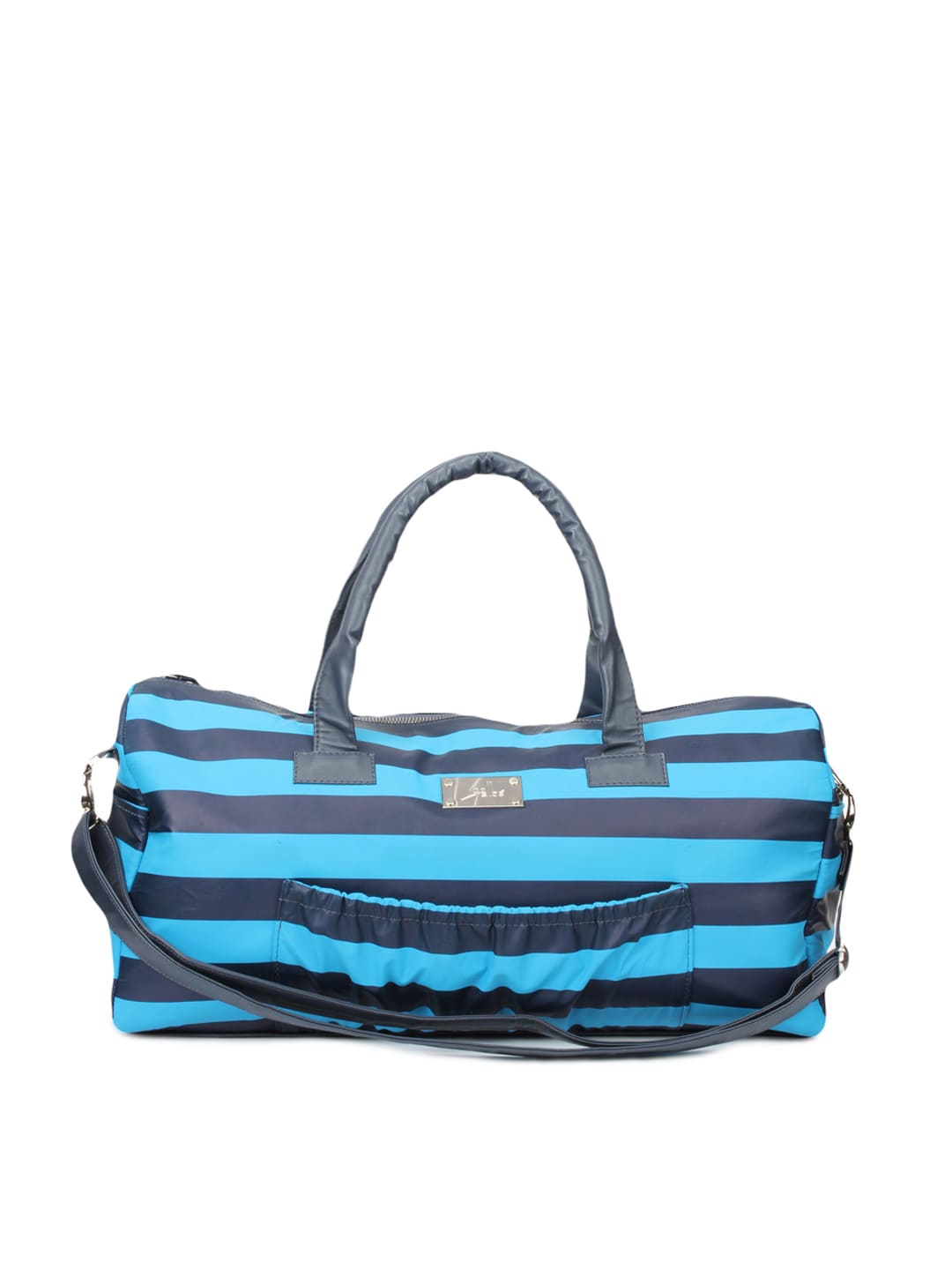 Yelloe Blue Fun With Stripes Duffle Bag