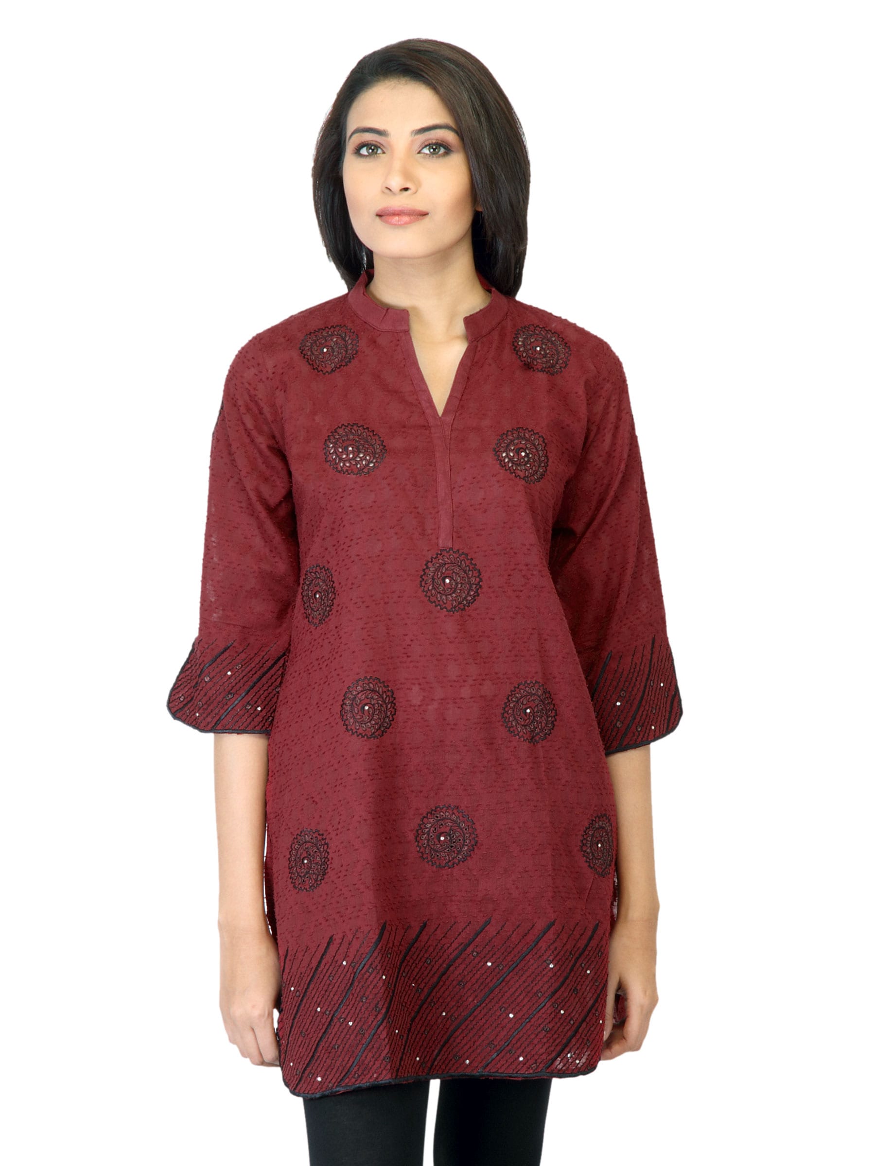 Aneri Women Aarna Maroon Kurta