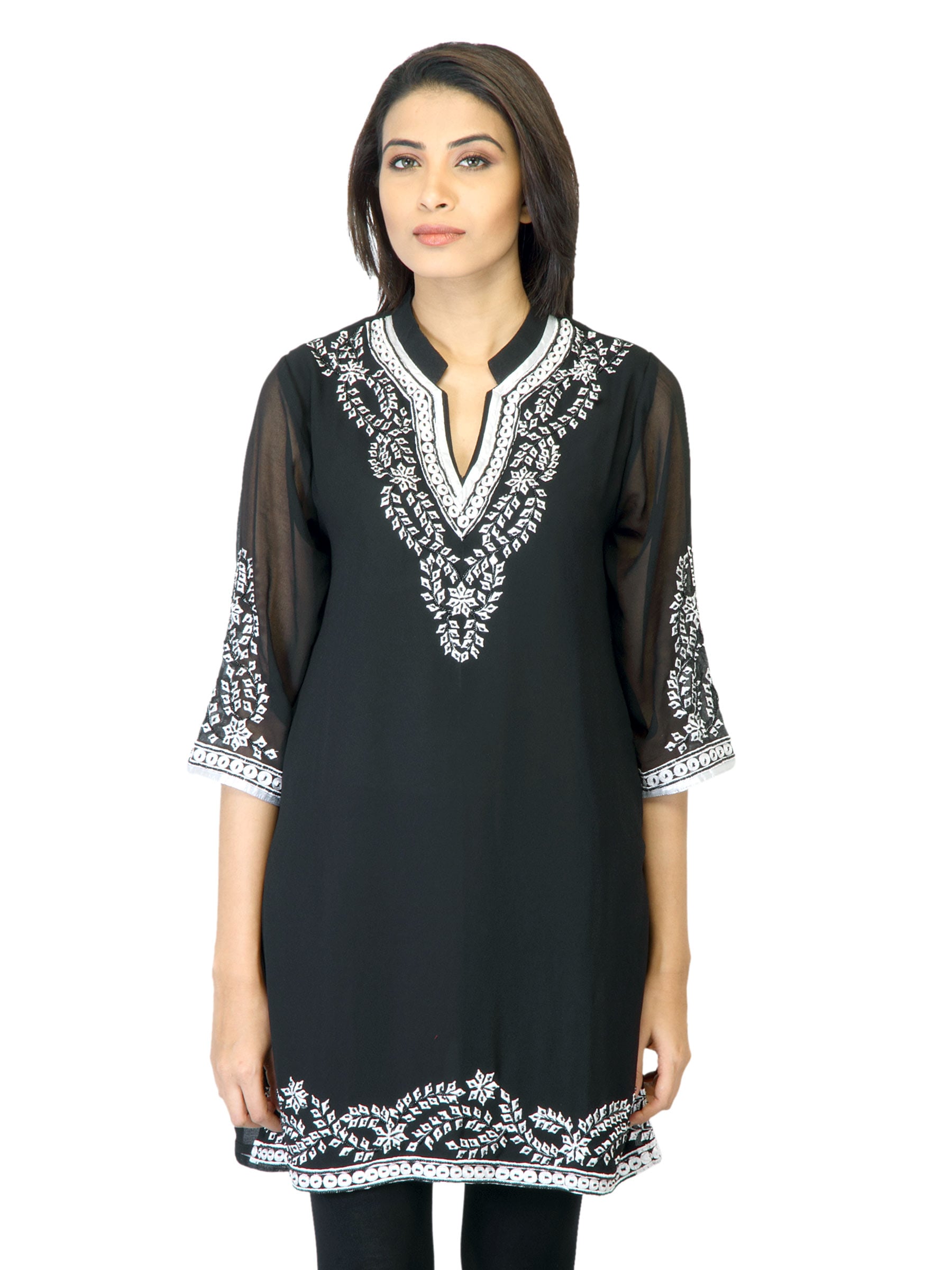 Aneri Women Khajana Black Kurta