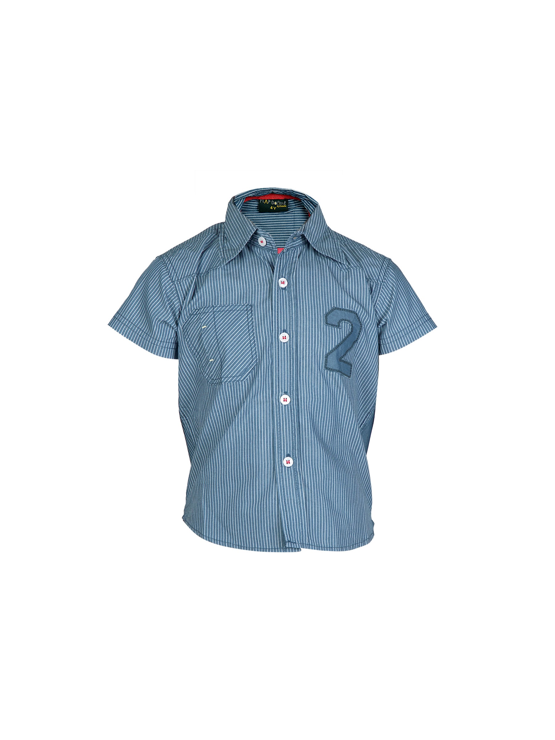 Doodle Kids Boy Striped Blue Shirt