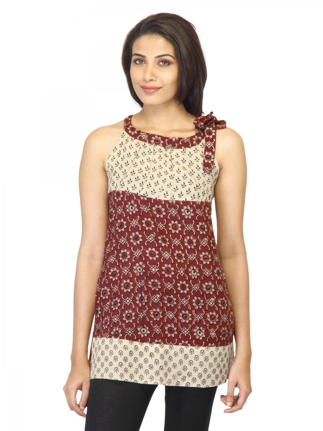 Mother Earth Women Printed Red Tunic
