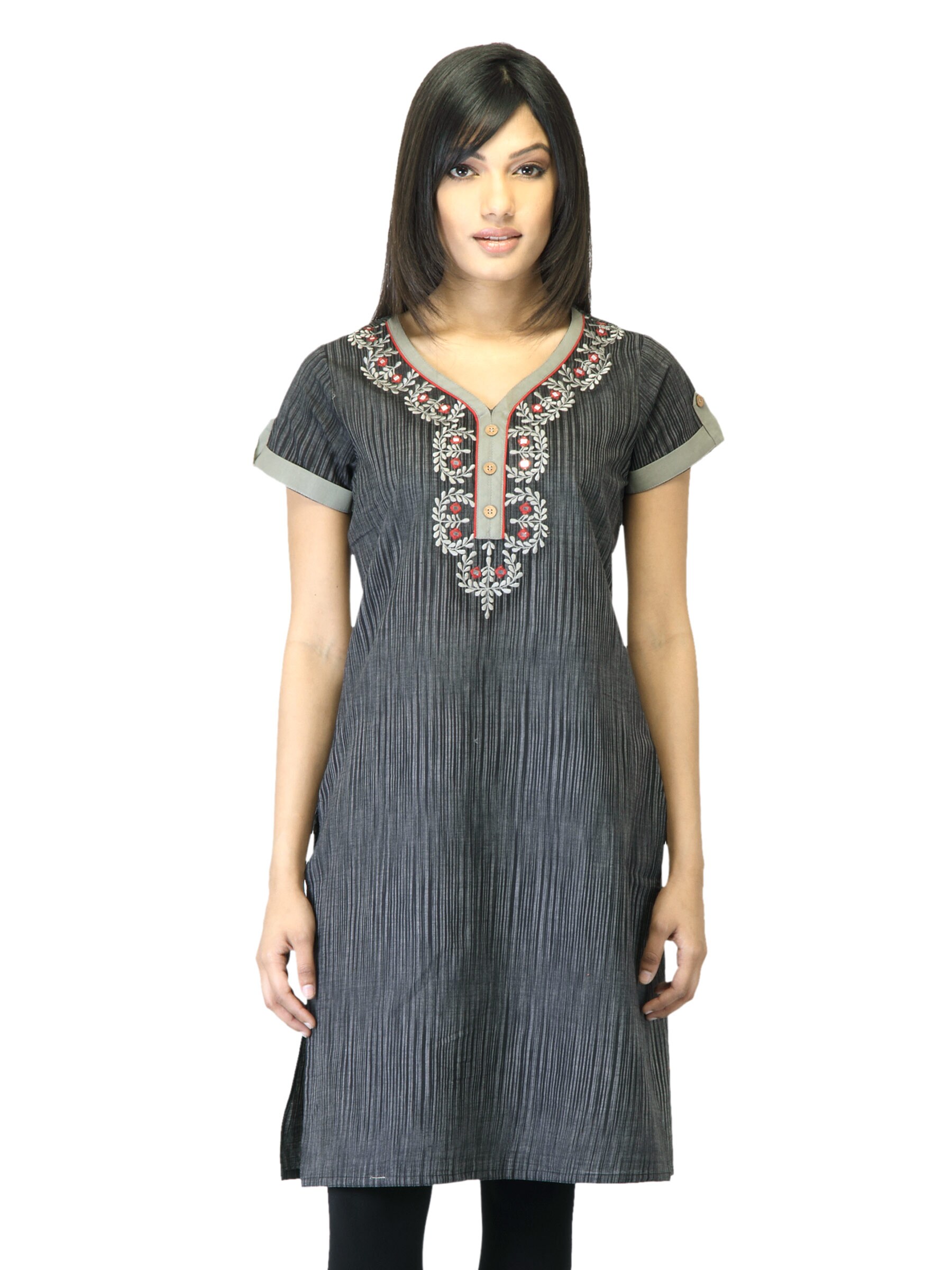 Mother Earth Women Black Kurta