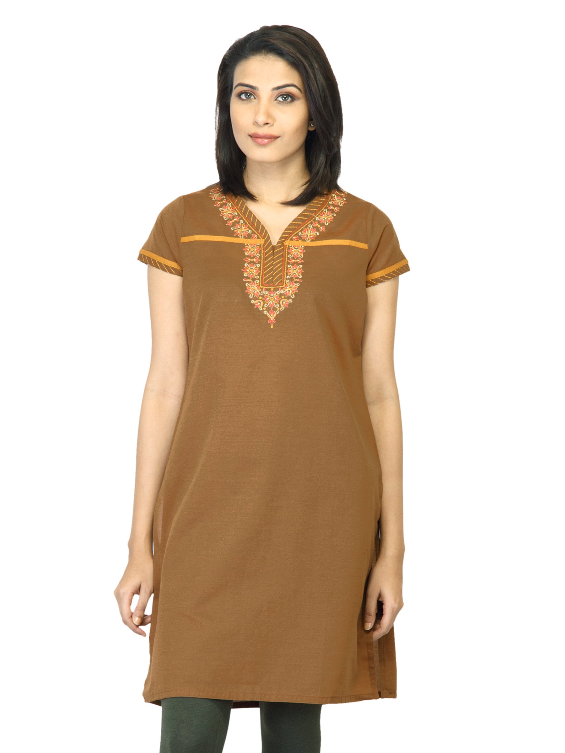 Mother Earth Women Brown Kurta