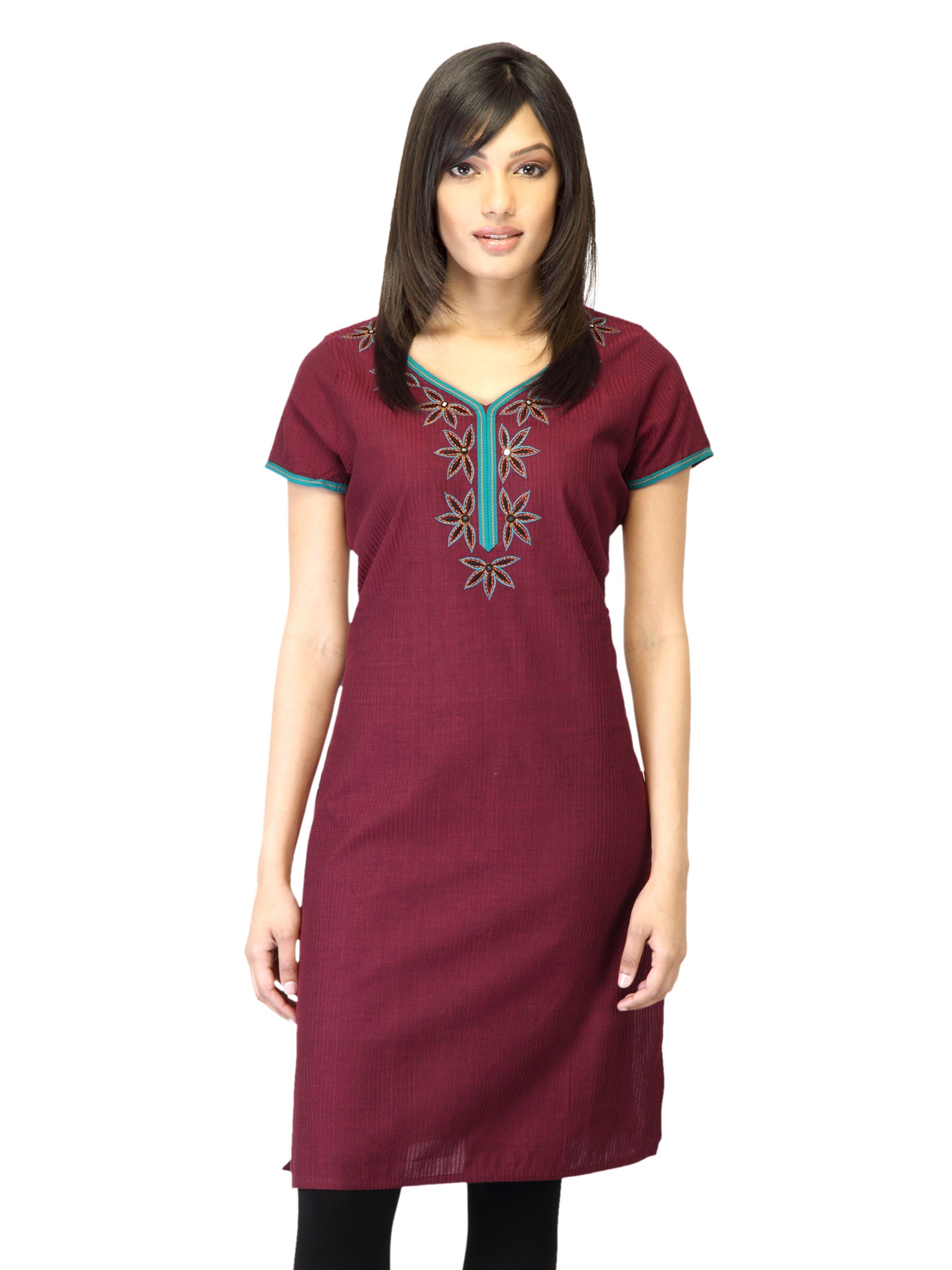 Mother Earth Women Maroon Kurta