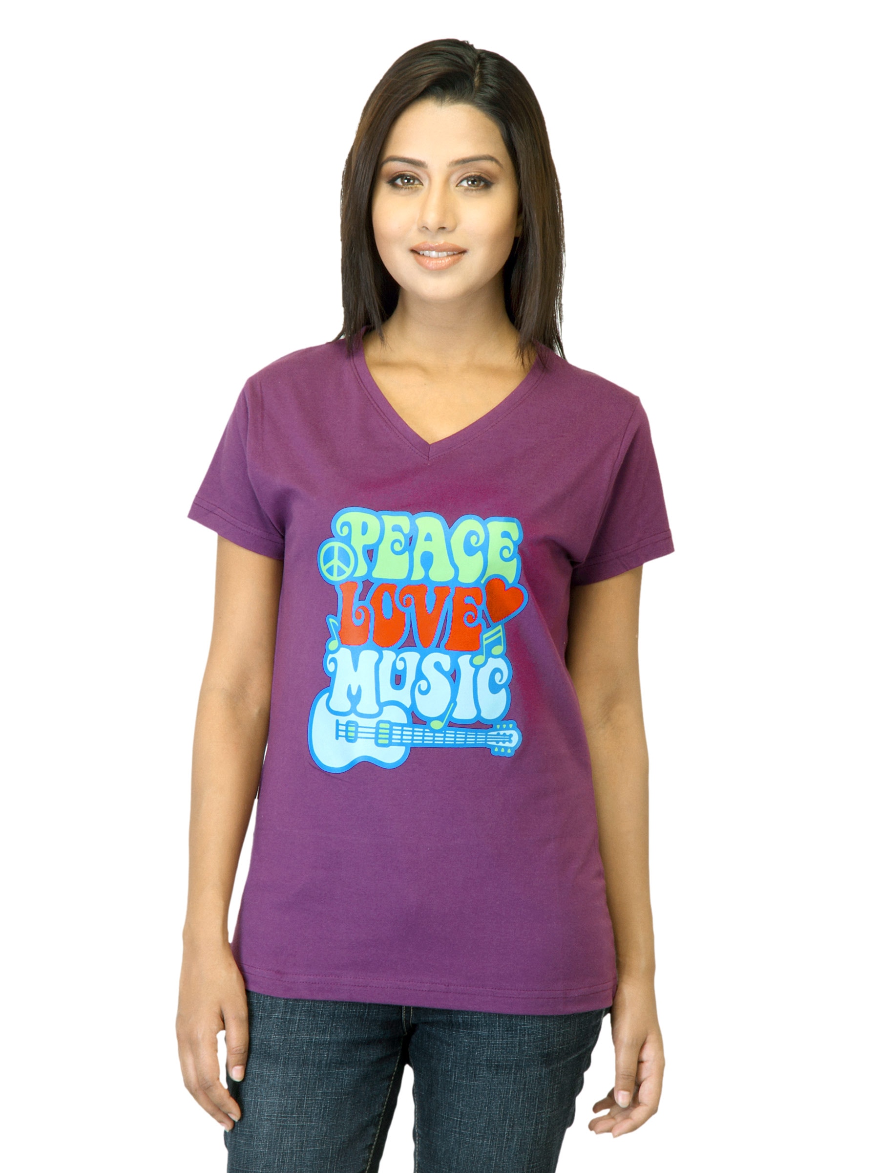 Tantra Women Hippy Purple T-shirt