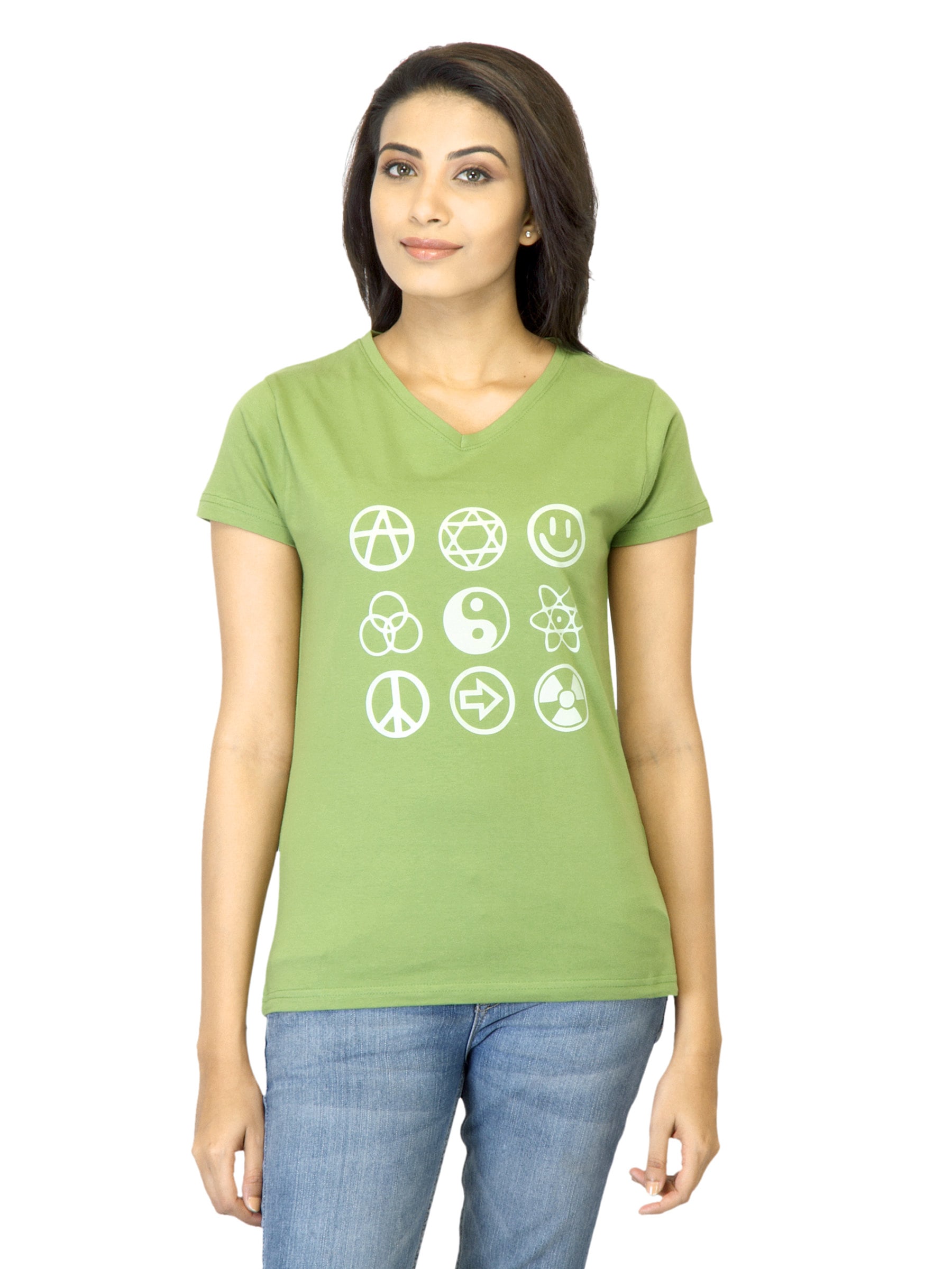 Tantra Women Circles Green T-shirt