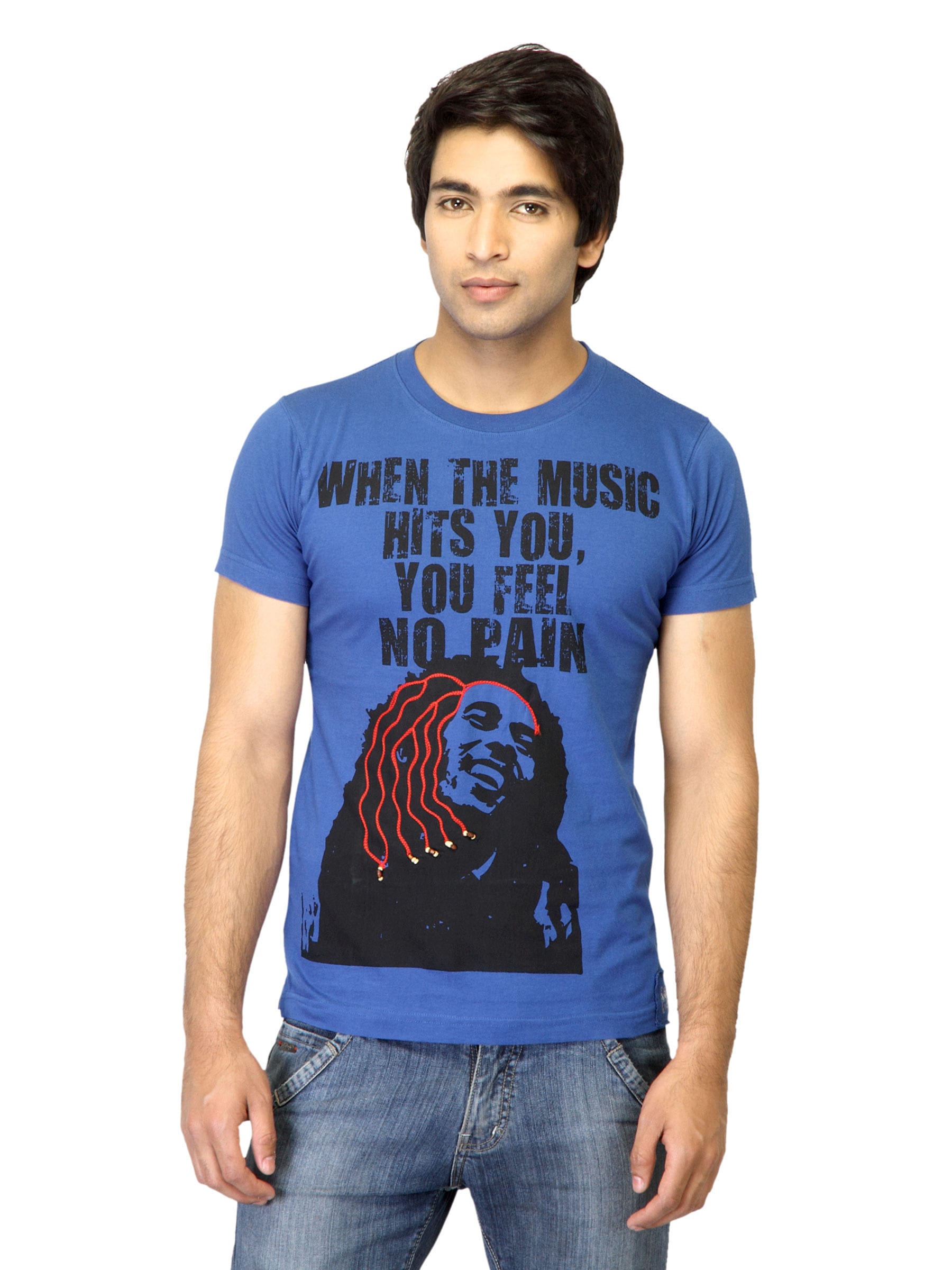 Tantra Men Feel No Pain Blue T-shirt