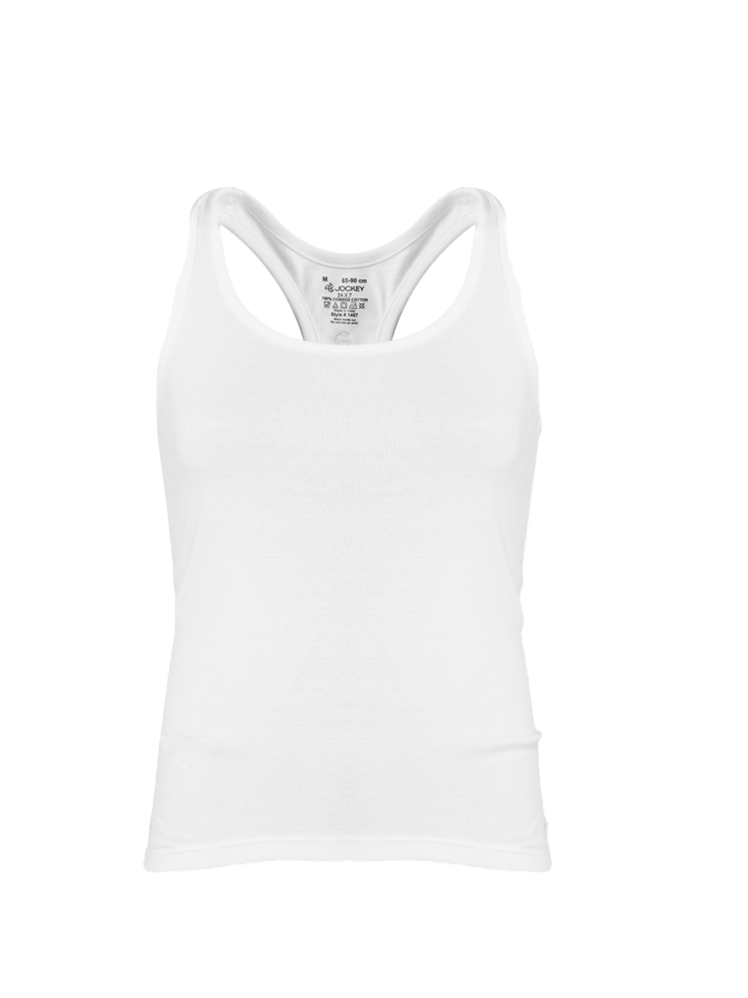 Jockey Women White Racerback Tank Top