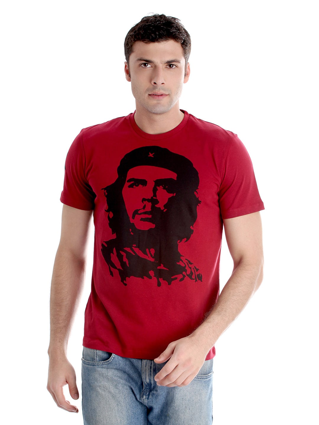 Che Guevara Men Printed Red T-shirt