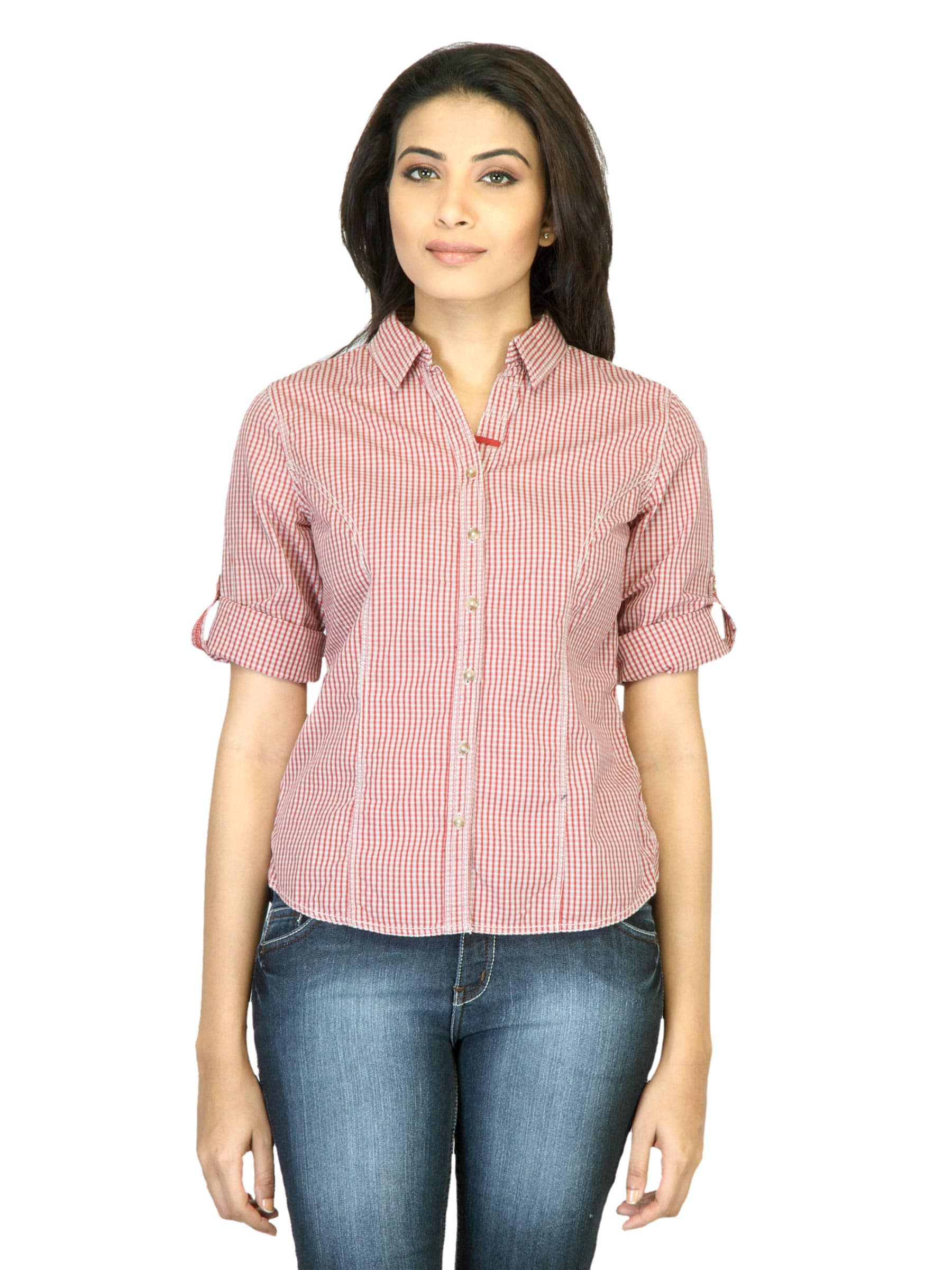 Scullers For Her Check Red Shirt