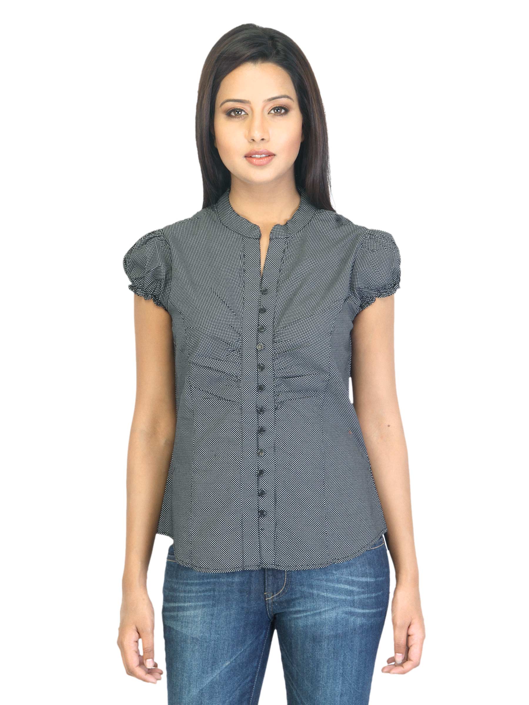 Scullers For Her Women Printed Black Top