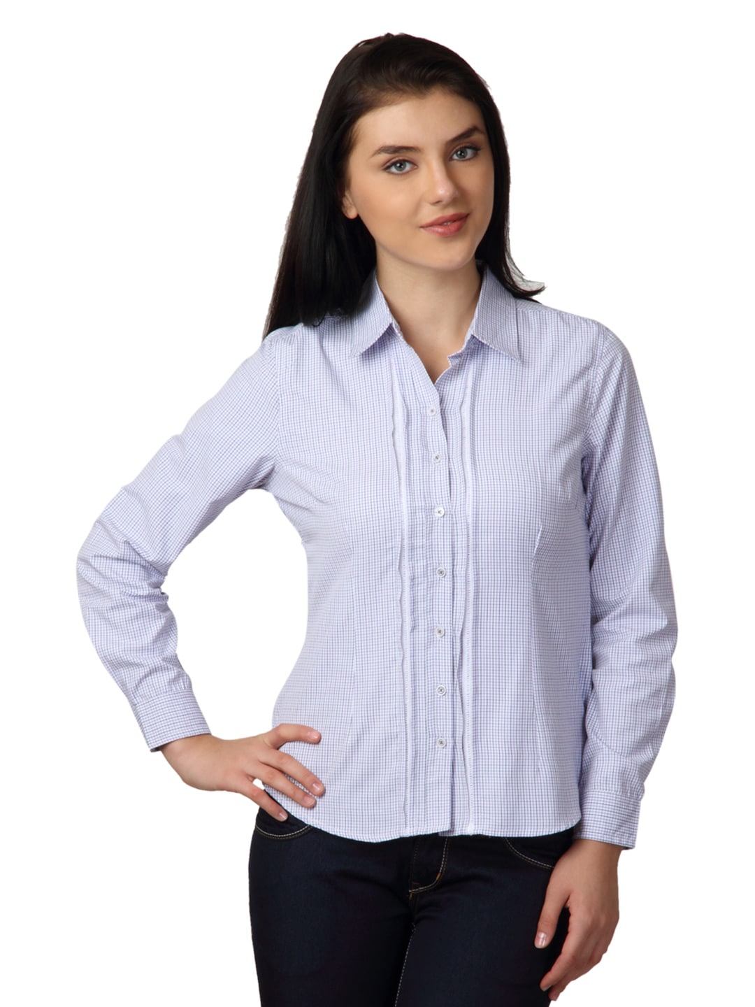 Scullers For Her White Check Shirt