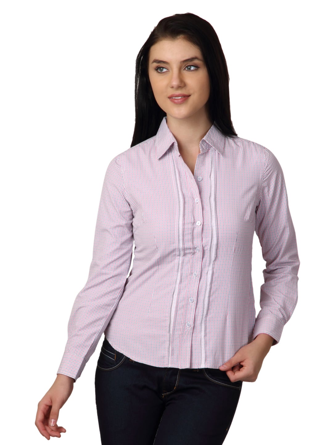 Scullers for Her Women White Check Shirt