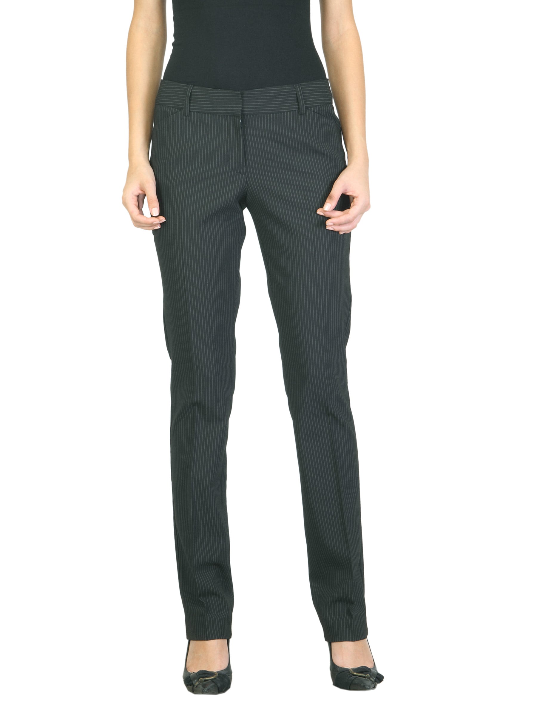 Scullers For Her Women Striped Black Trousers