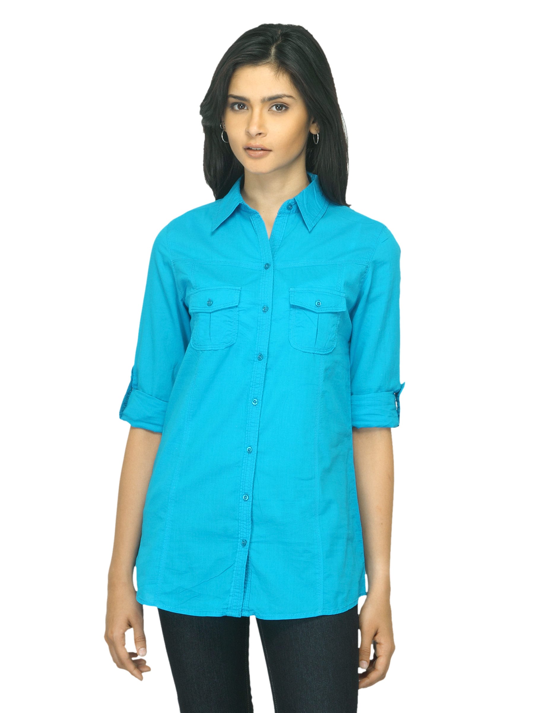 Jealous 21 Women Blue Shirt