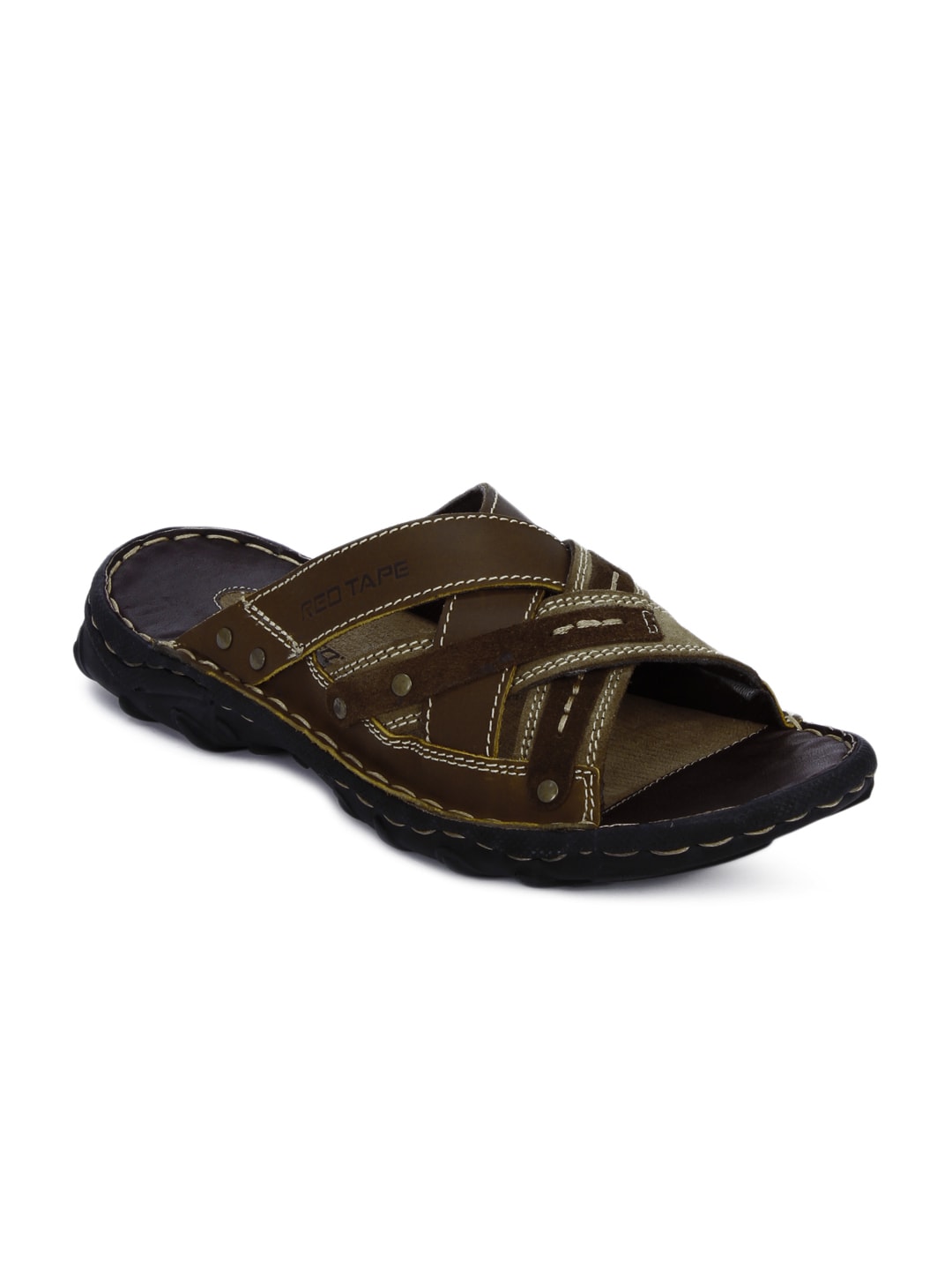 Red Tape Men Casual Brown Sandals