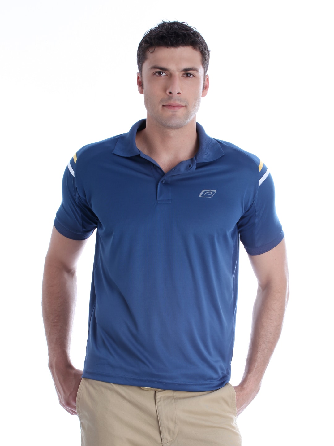 Proline Men Blue Polo T-shirt