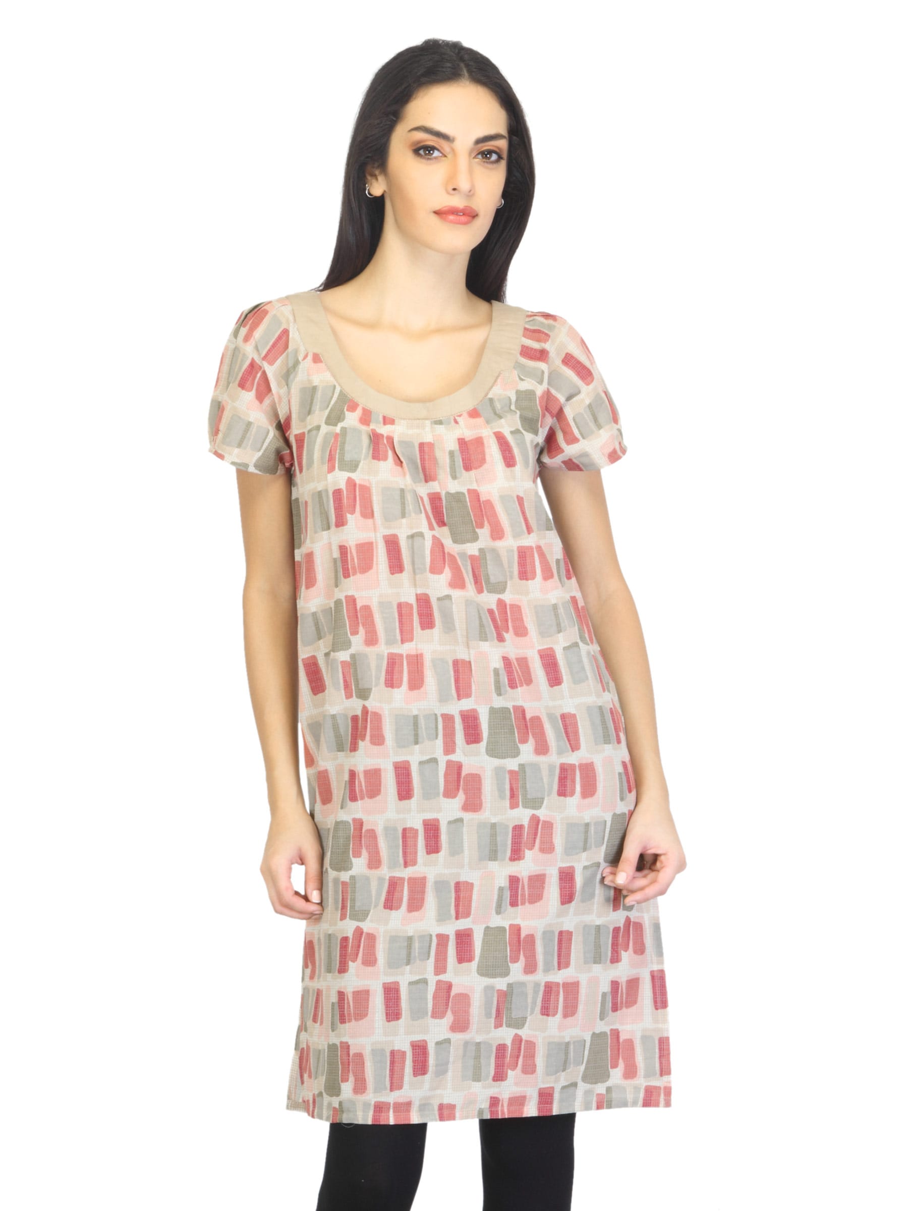 W Women Printed Beige Kurta