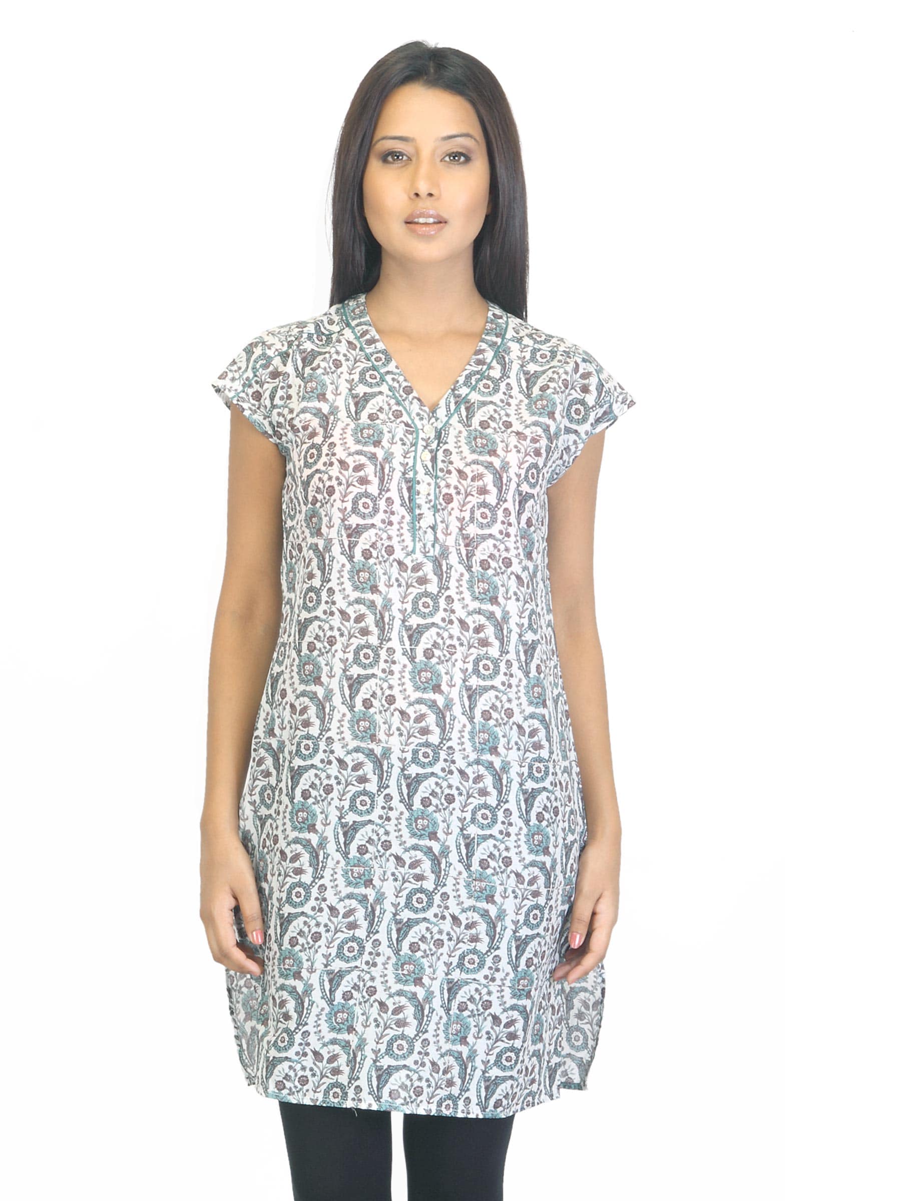 W Women White Printed Kurta