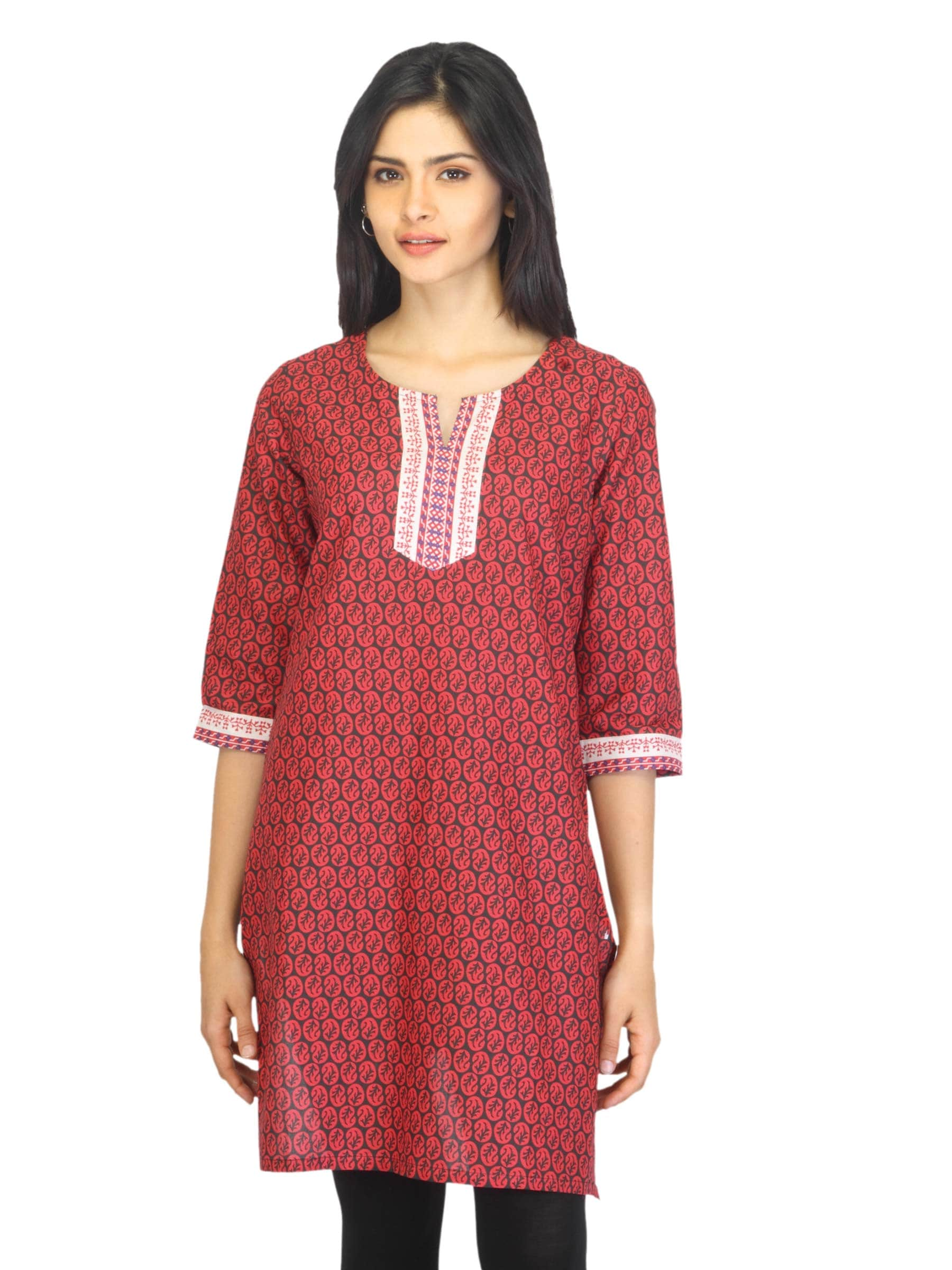 Aurelia Women Printed Red Kurta