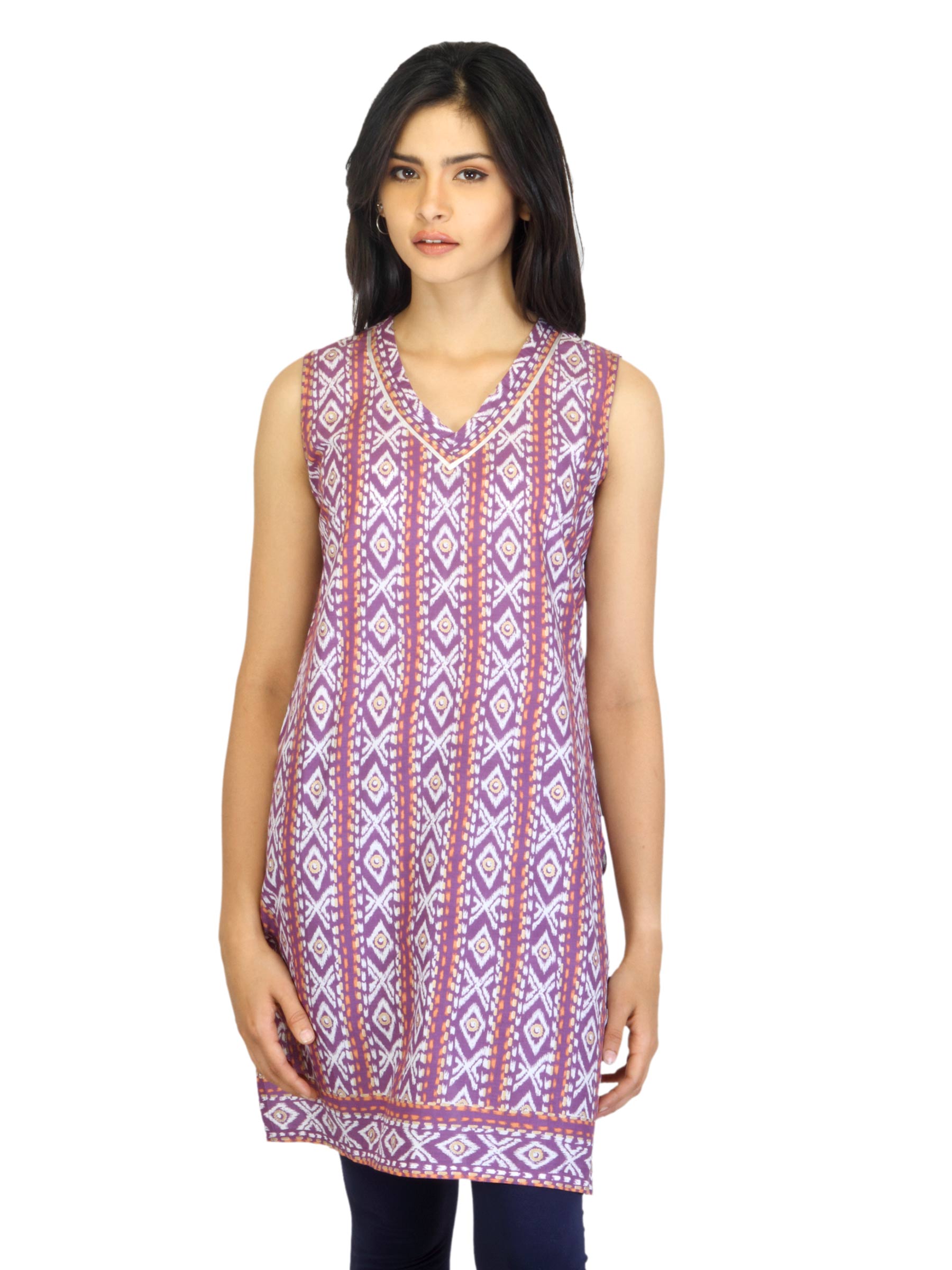 Aurelia Women Printed Purple Kurta