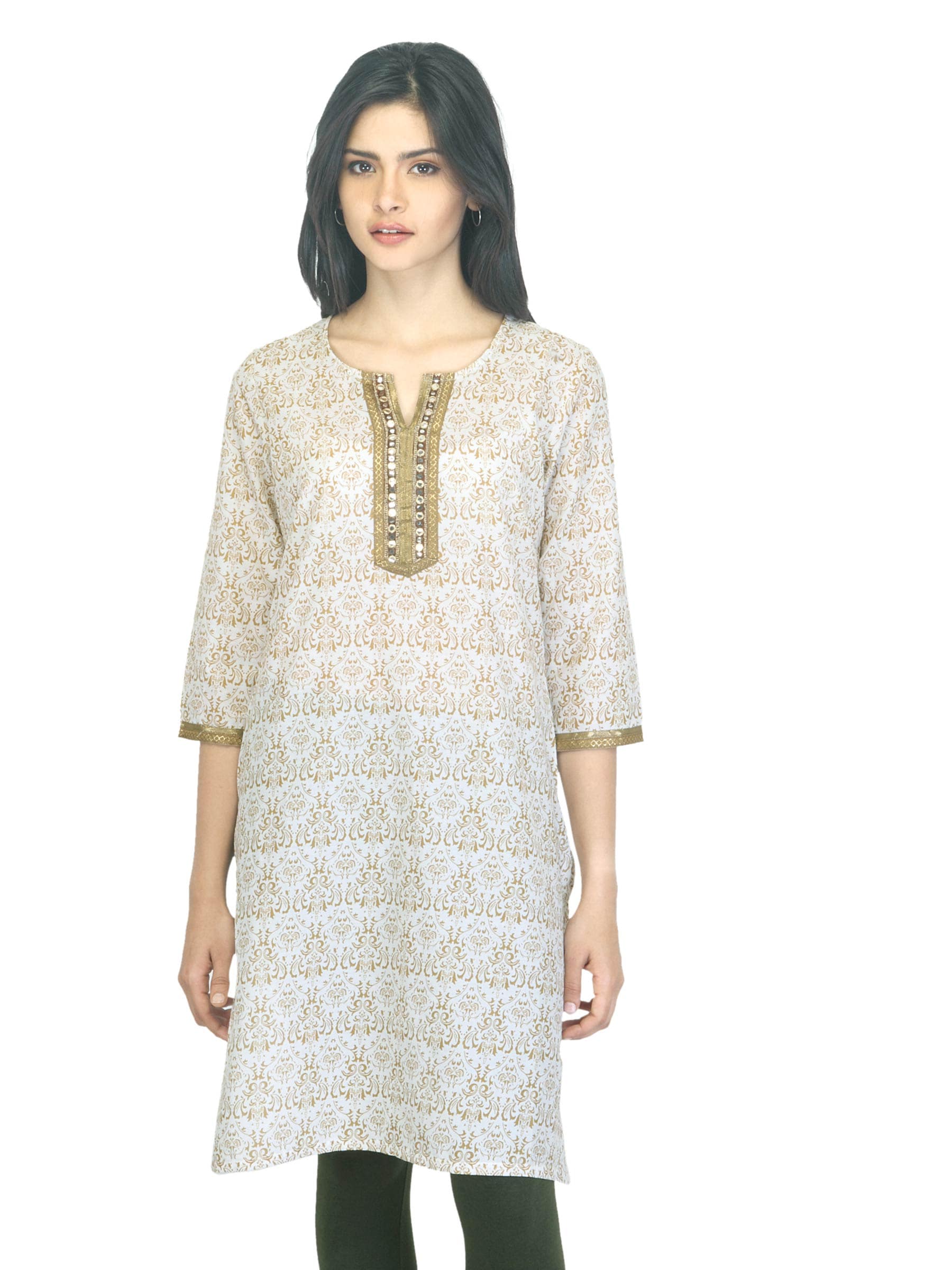 Aurelia Women Printed White Kurta