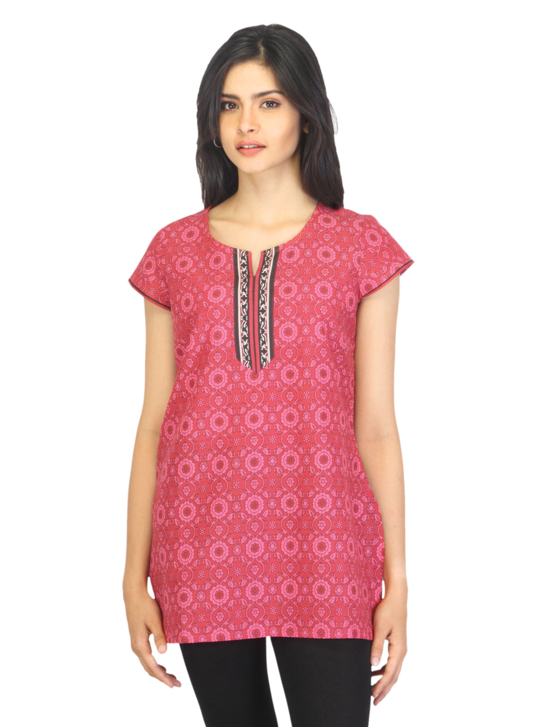 Aurelia Women Printed Red Kurti