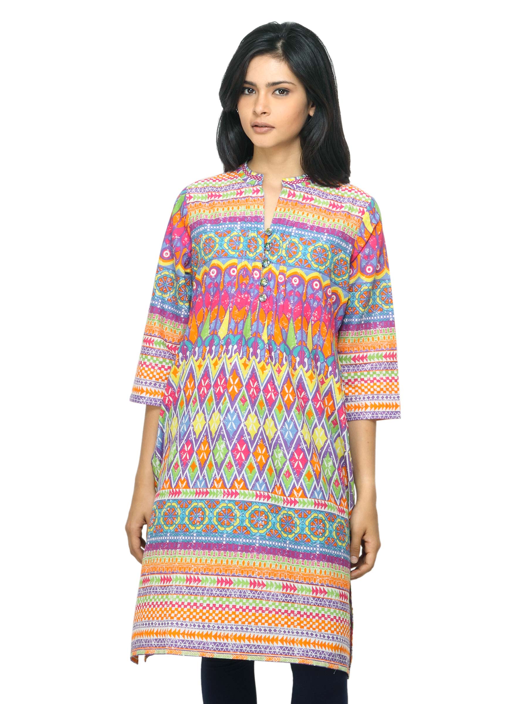 BIBA Women Printed Multi Coloured Kurta