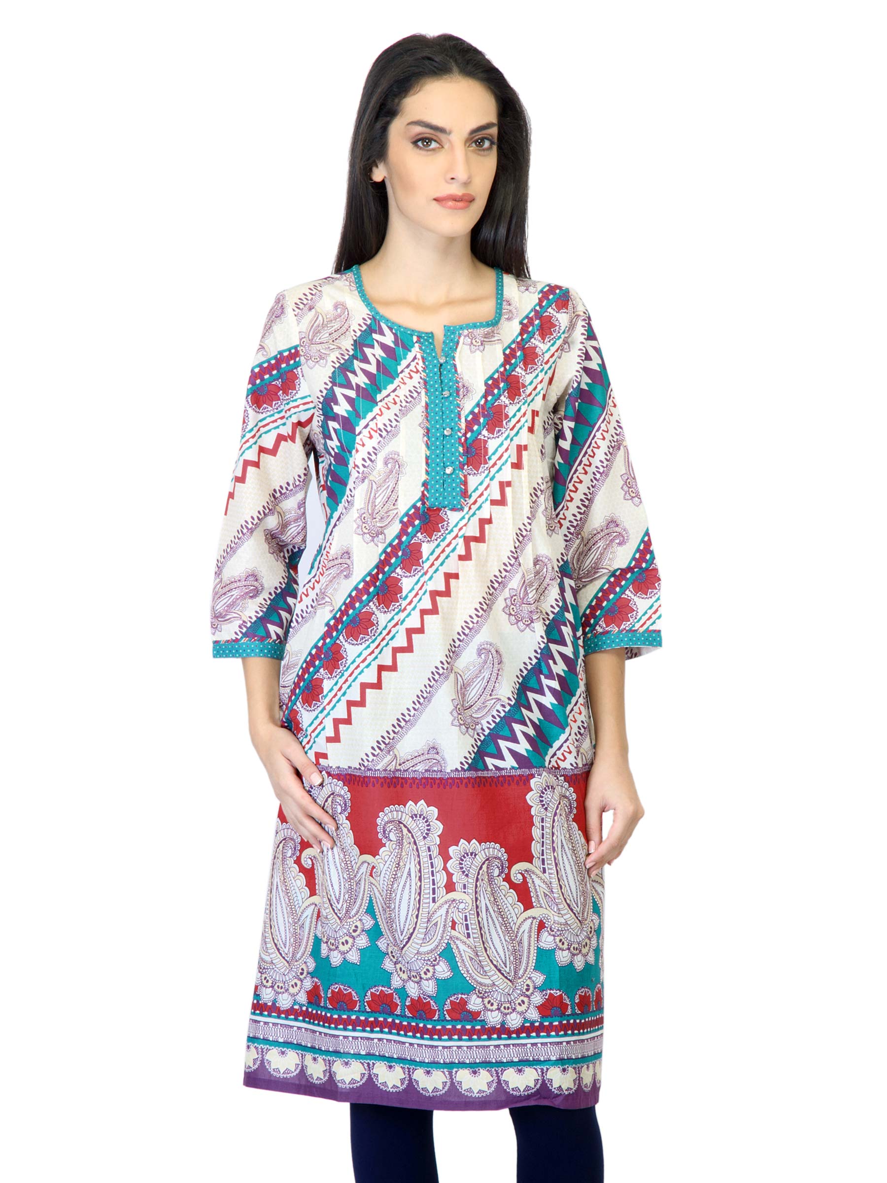 BIBA Women Printed Multi Coloured Kurta